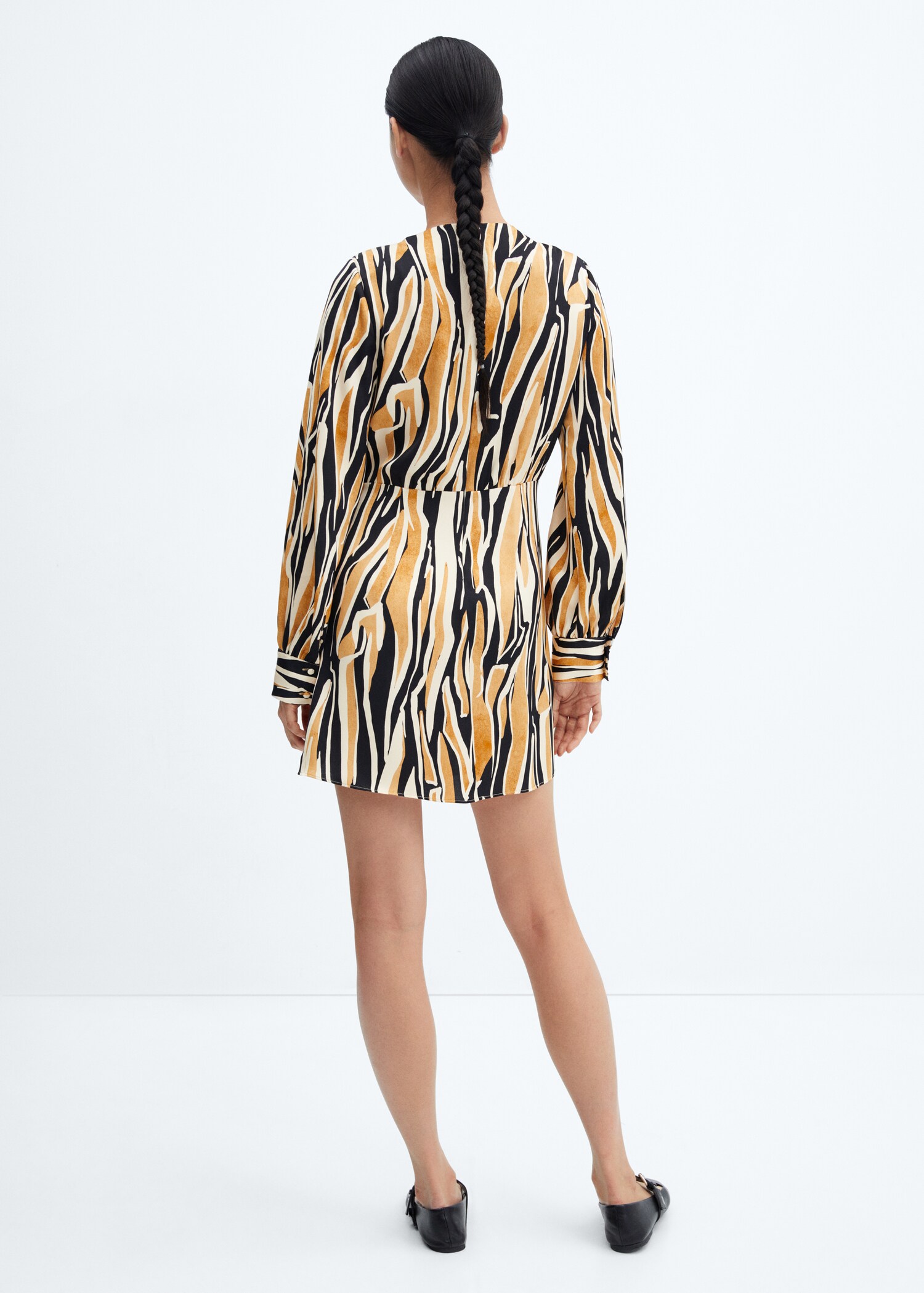Short printed dress - Reverse of the article