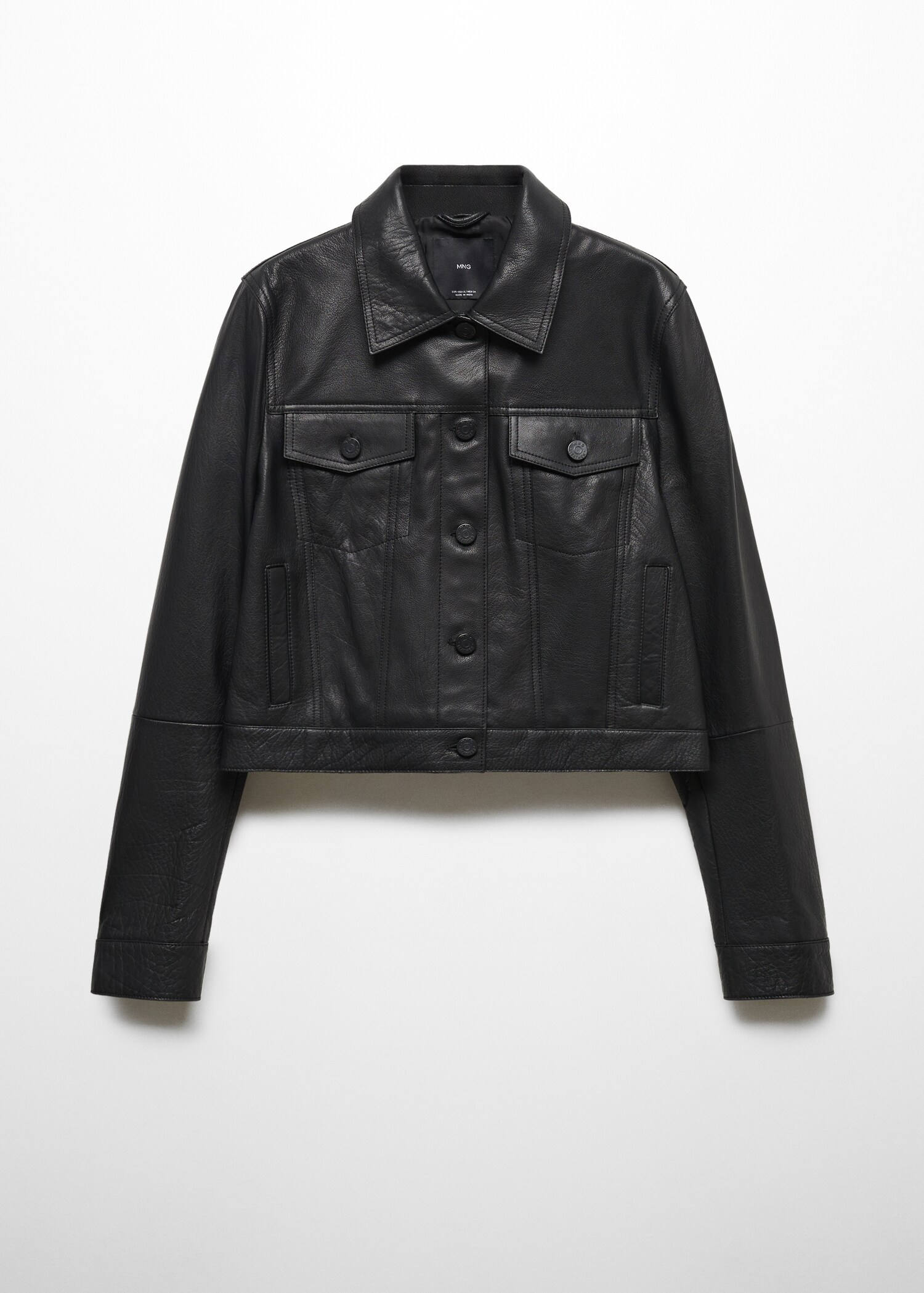 Suede jacket with fur-effect collar - Details of the article 0