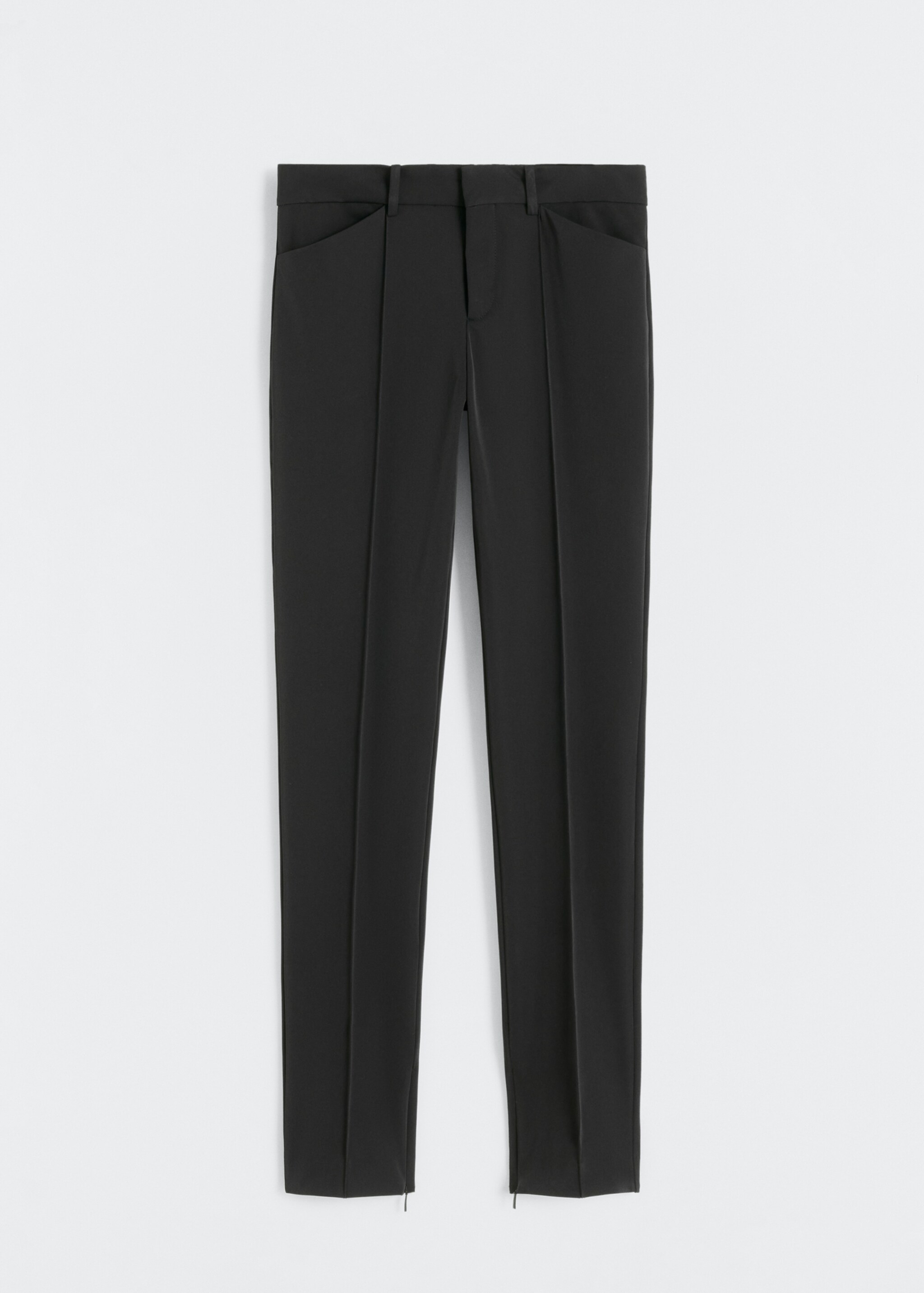 Zipped hem trousers - Article without model, Black. Ref: 57046015-00.