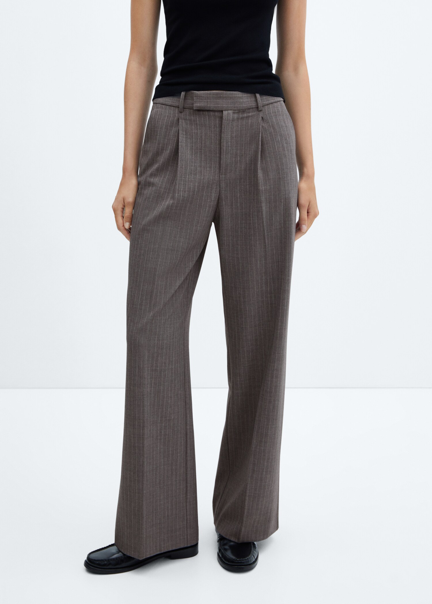 Pinstripe suit trousers - Medium plane