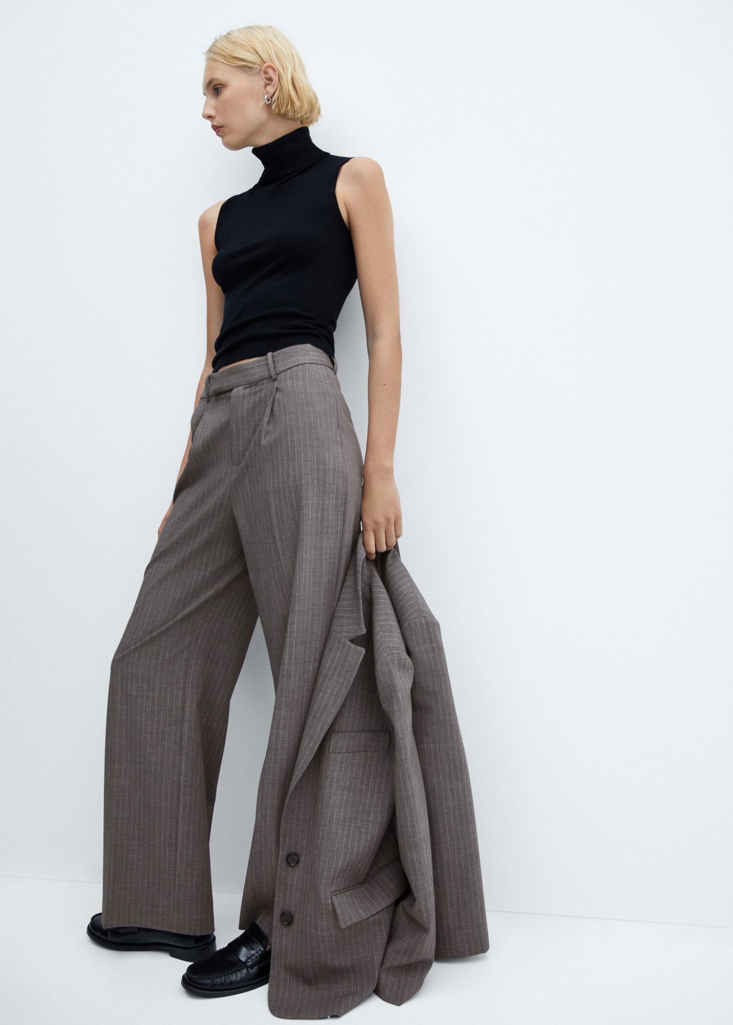 Pinstripe suit trousers - Details of the article 2