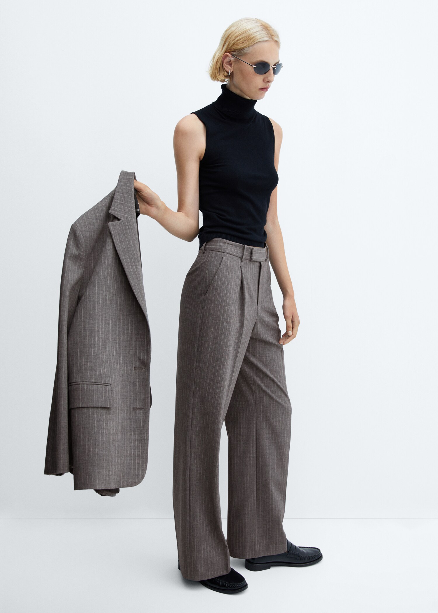Pinstripe suit trousers - Details of the article 6