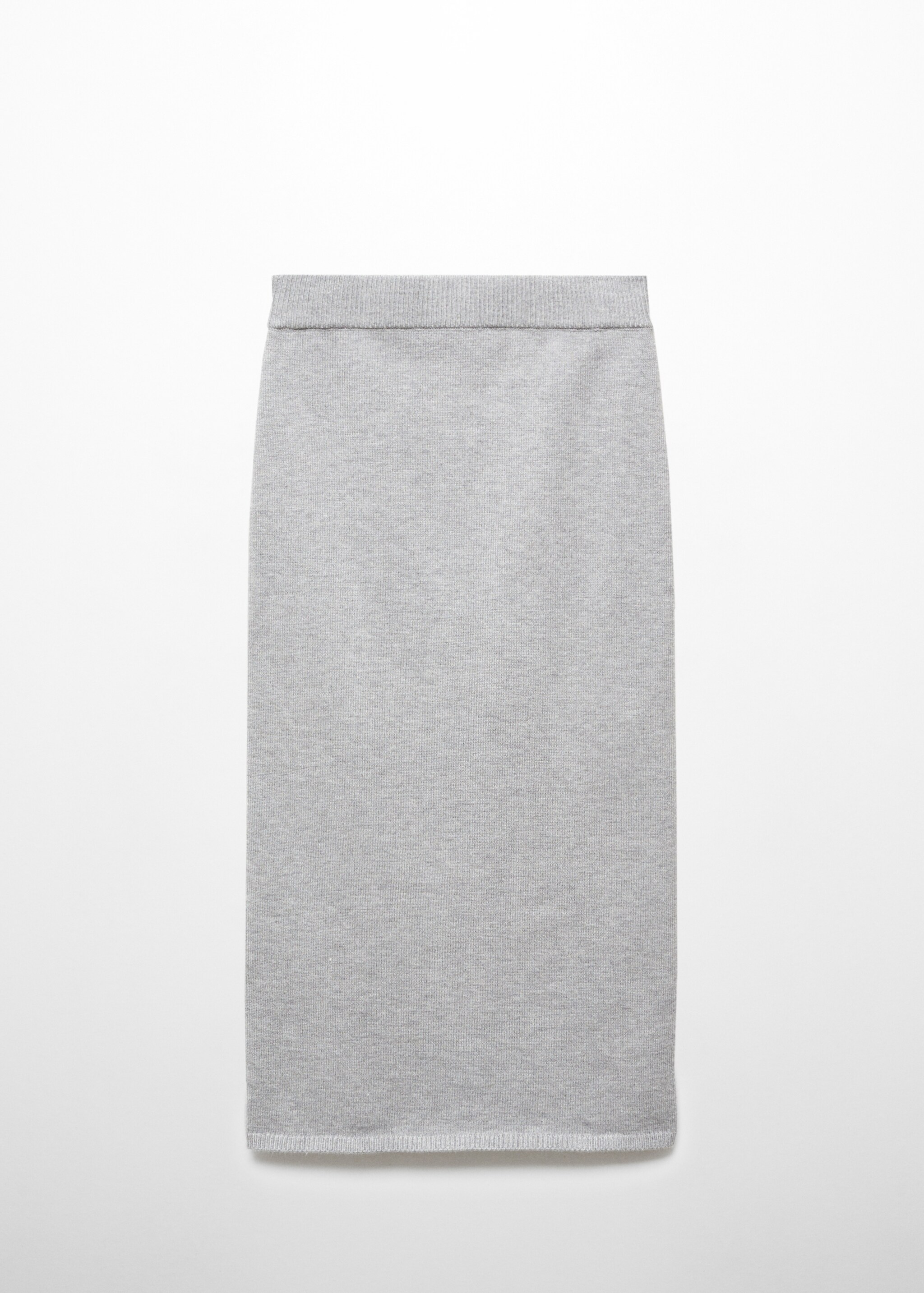 Ribbed midi skirt - Article without model, Medium Heather Grey. Ref: 57046312-00.
