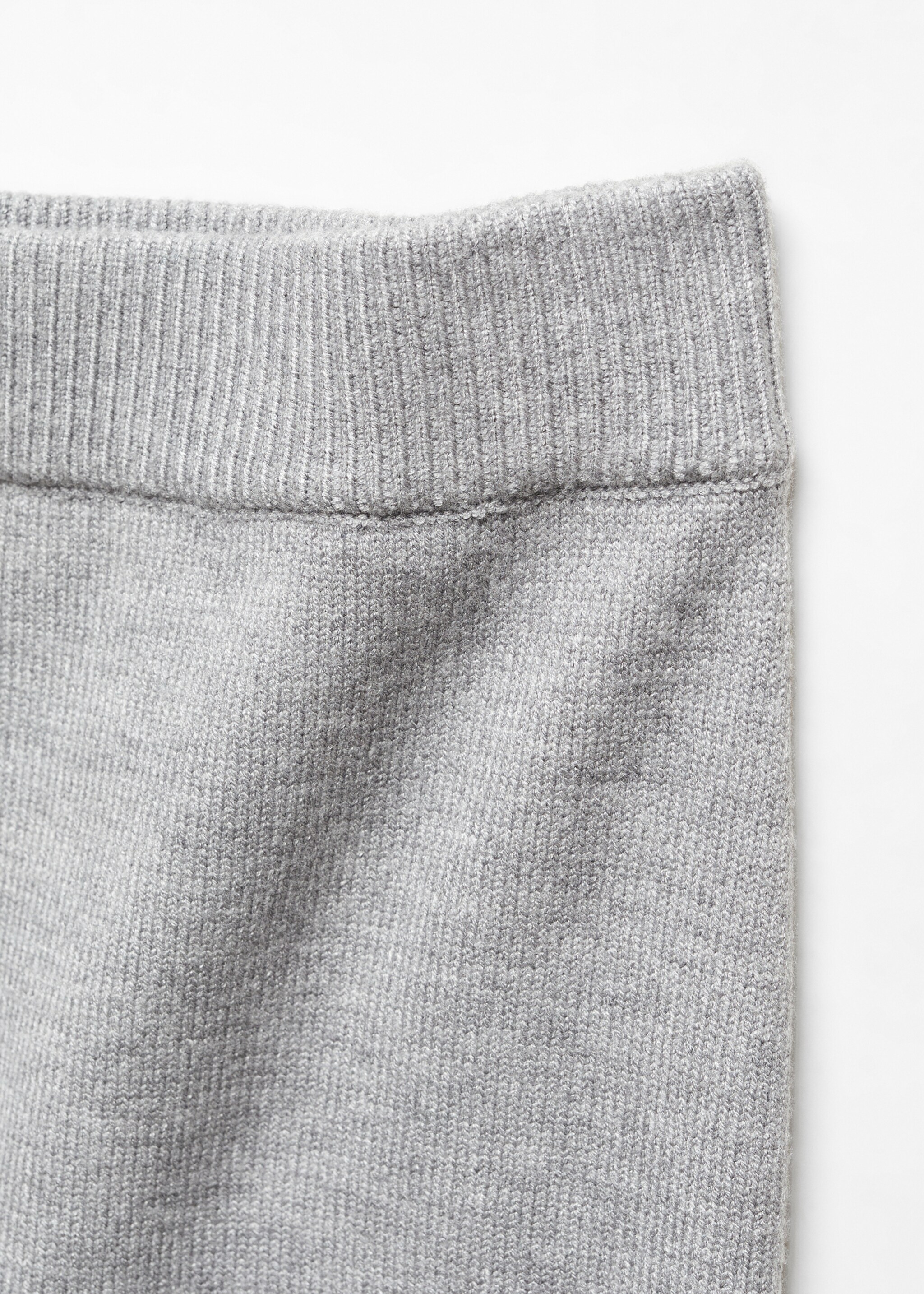 Ribbed midi skirt - Details of the article 8, Medium Heather Grey. Ref: 57046312-00.