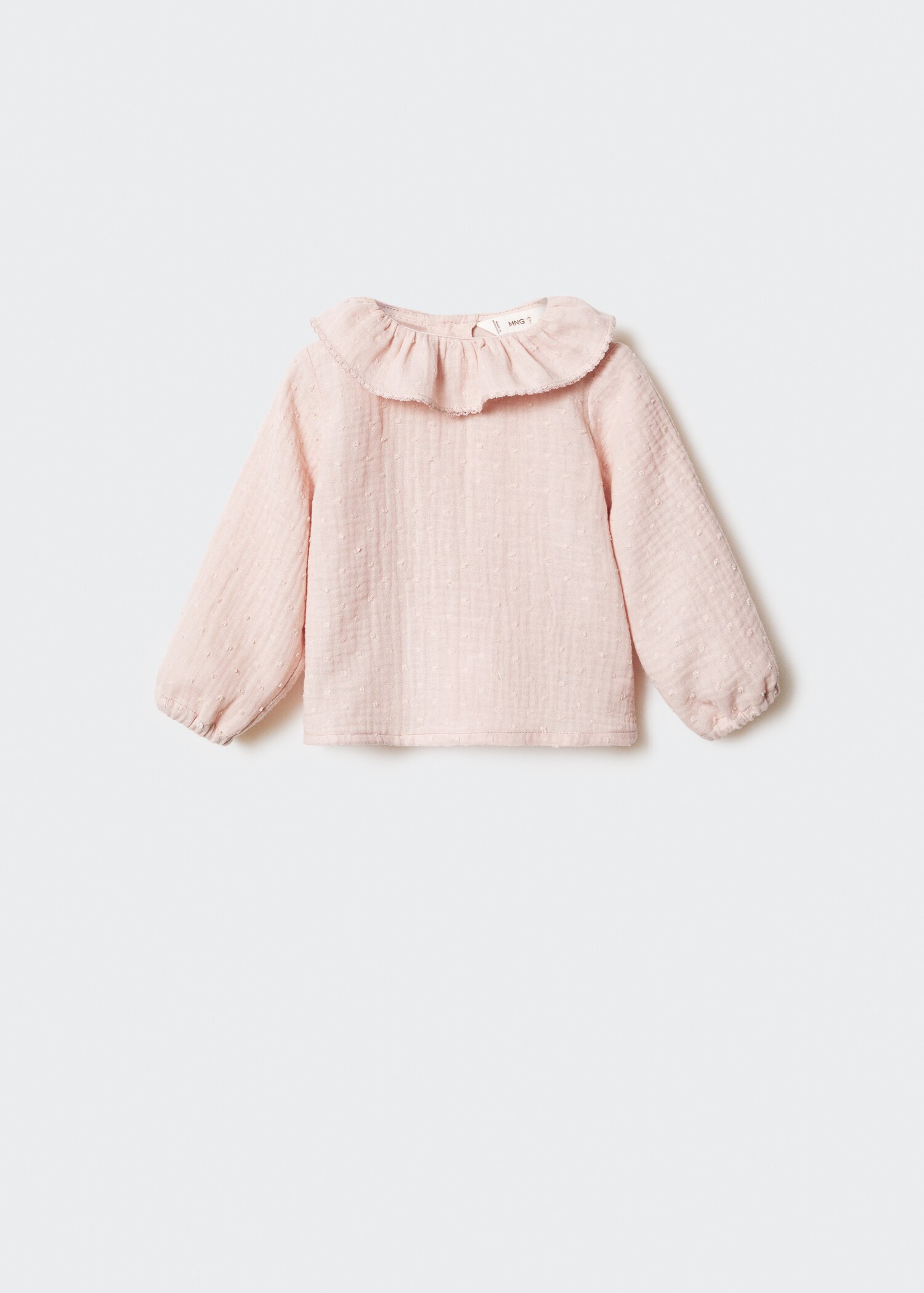 Blusa cotone collo babydoll - Articolo senza modello