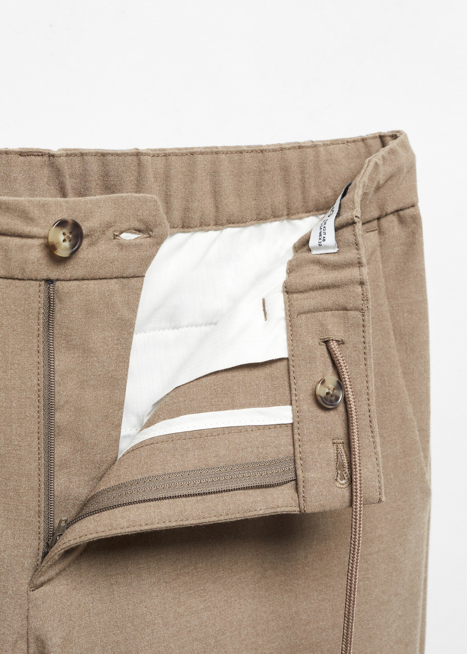 Slim-fit jogger trousers with drawstring - Details of the article 8