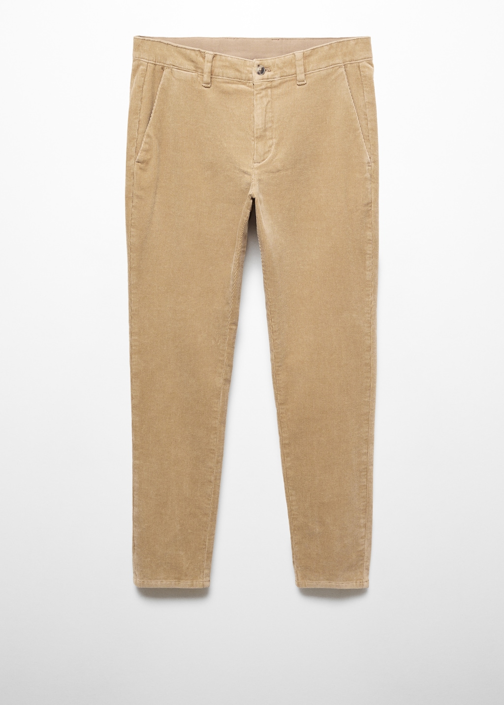 Corduroy slim-fit cropped trousers - Men | MANGO OUTLET USA