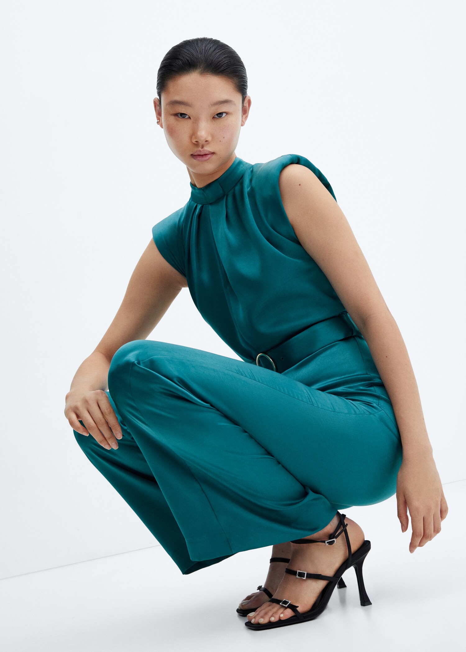Jumpsuit axelvaddar skärp - Detaljer om artikeln 2