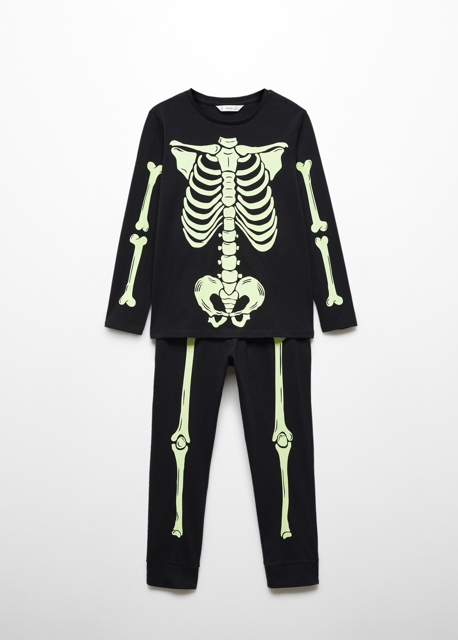 Glow in the Dark-Pyjama mit Skelett-Motiv - Artikel ohne Model