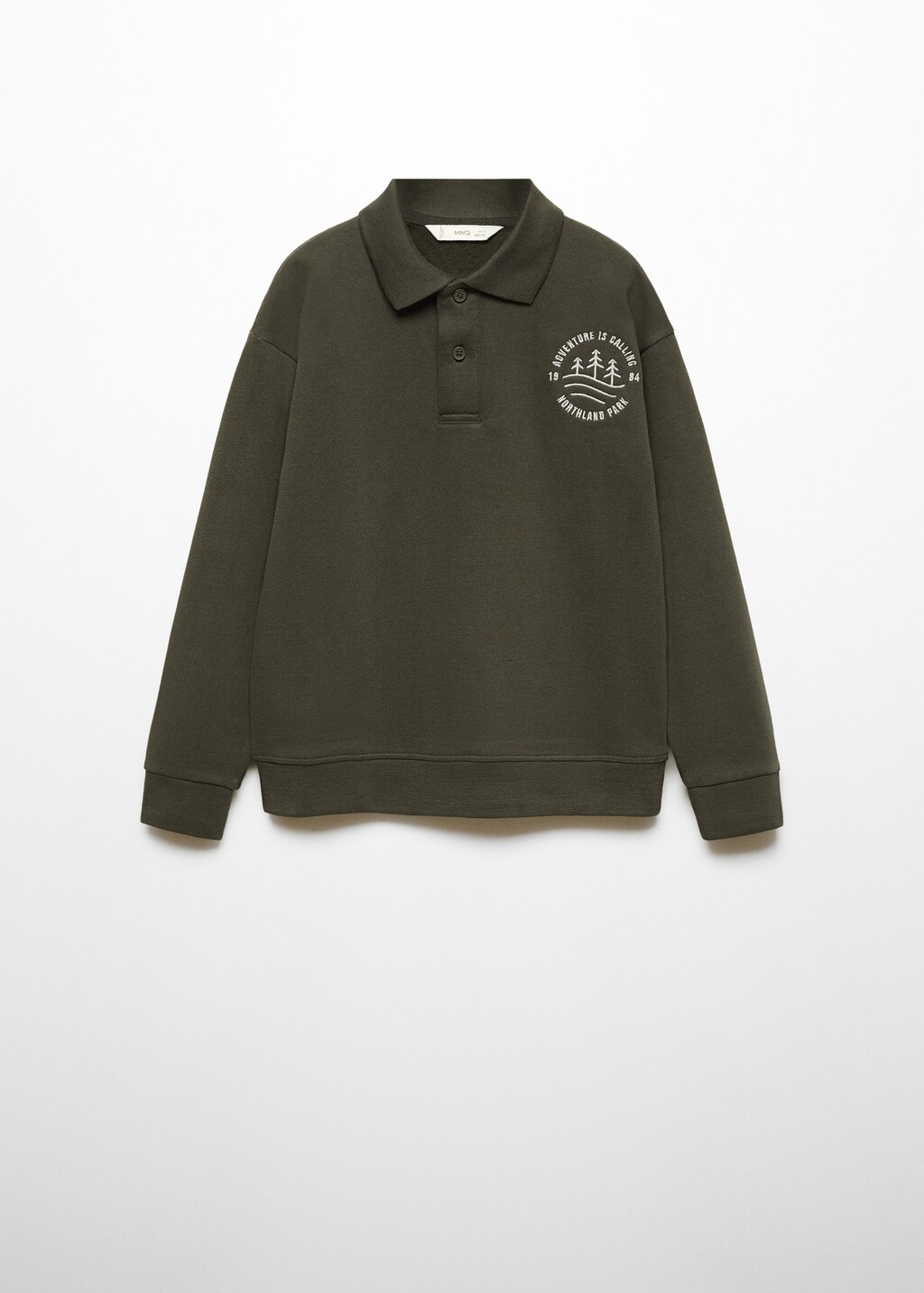 Polo sweatshirt with message - Boys | MANGO OUTLET USA
