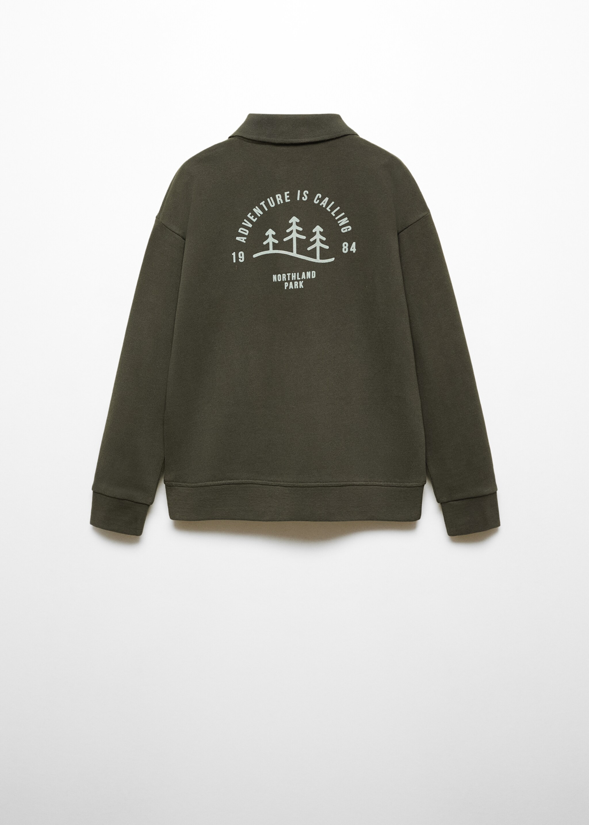 Polo sweatshirt with message - Reverse of the article