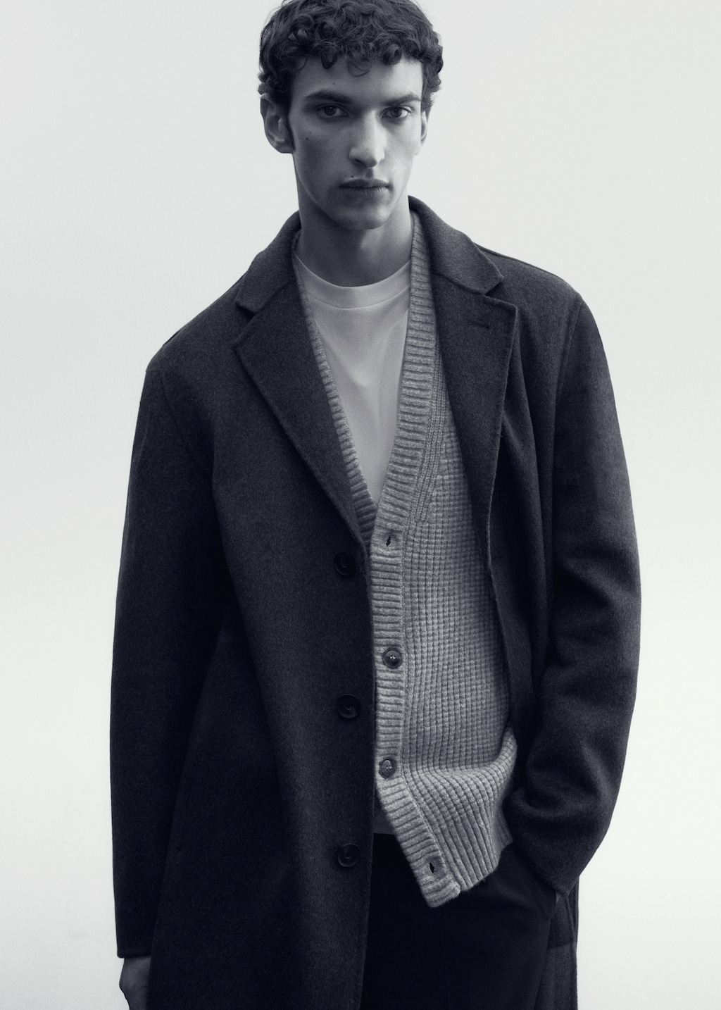 Handmade recycled wool coat - Men | MANGO OUTLET USA