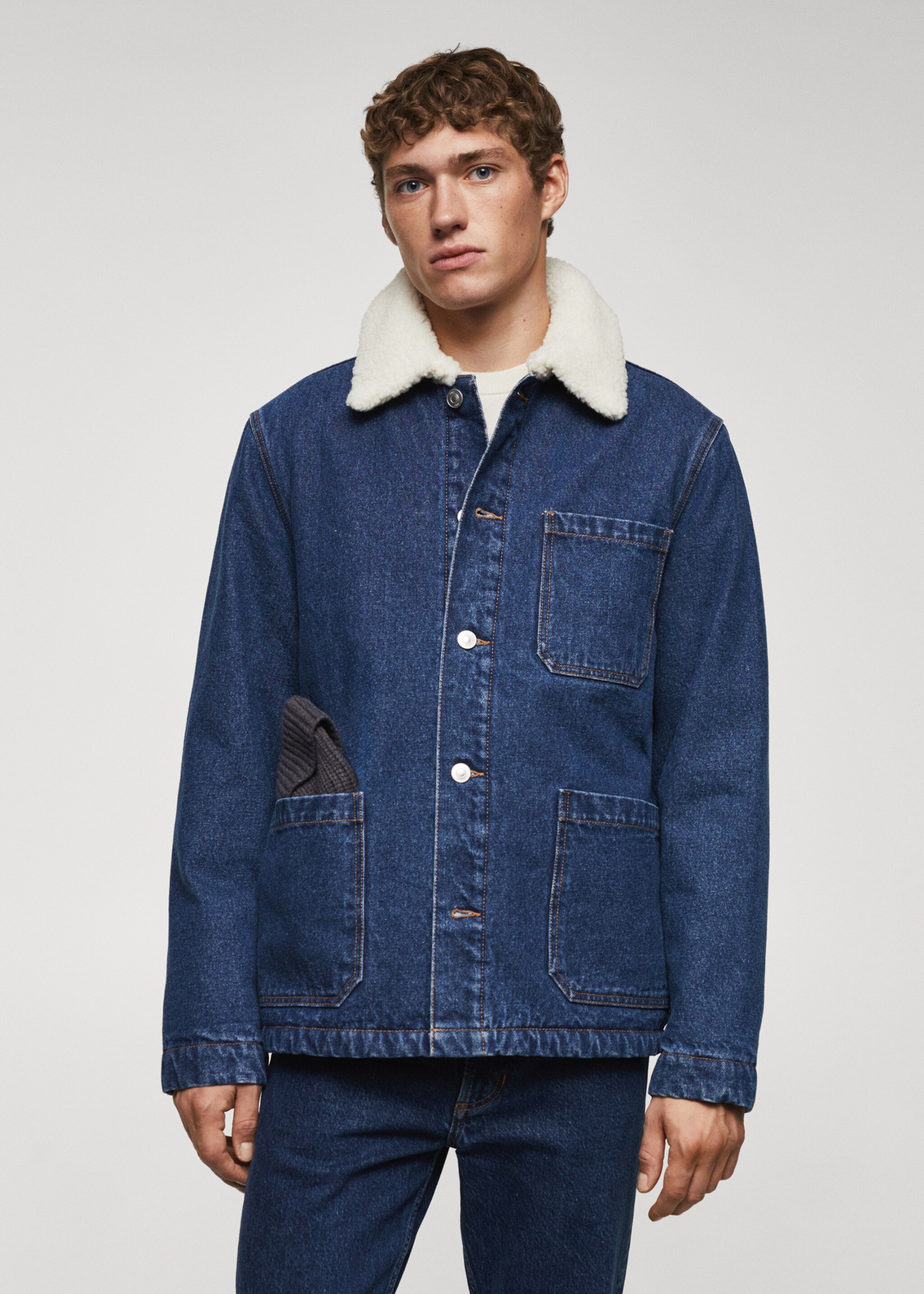 Giacca denim agnello - Piano medio