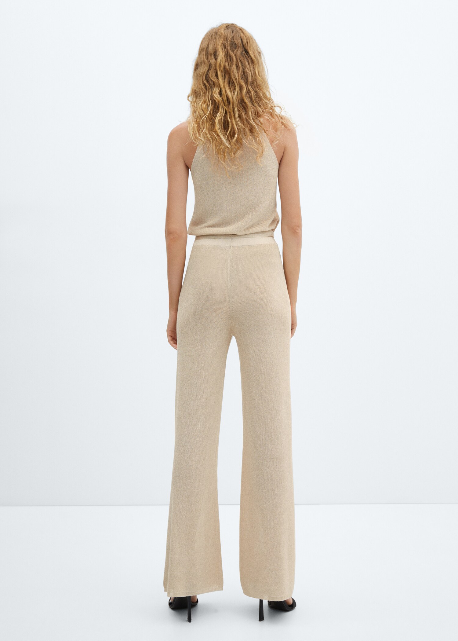Lurex-knit flared trousers - Reverse of the article