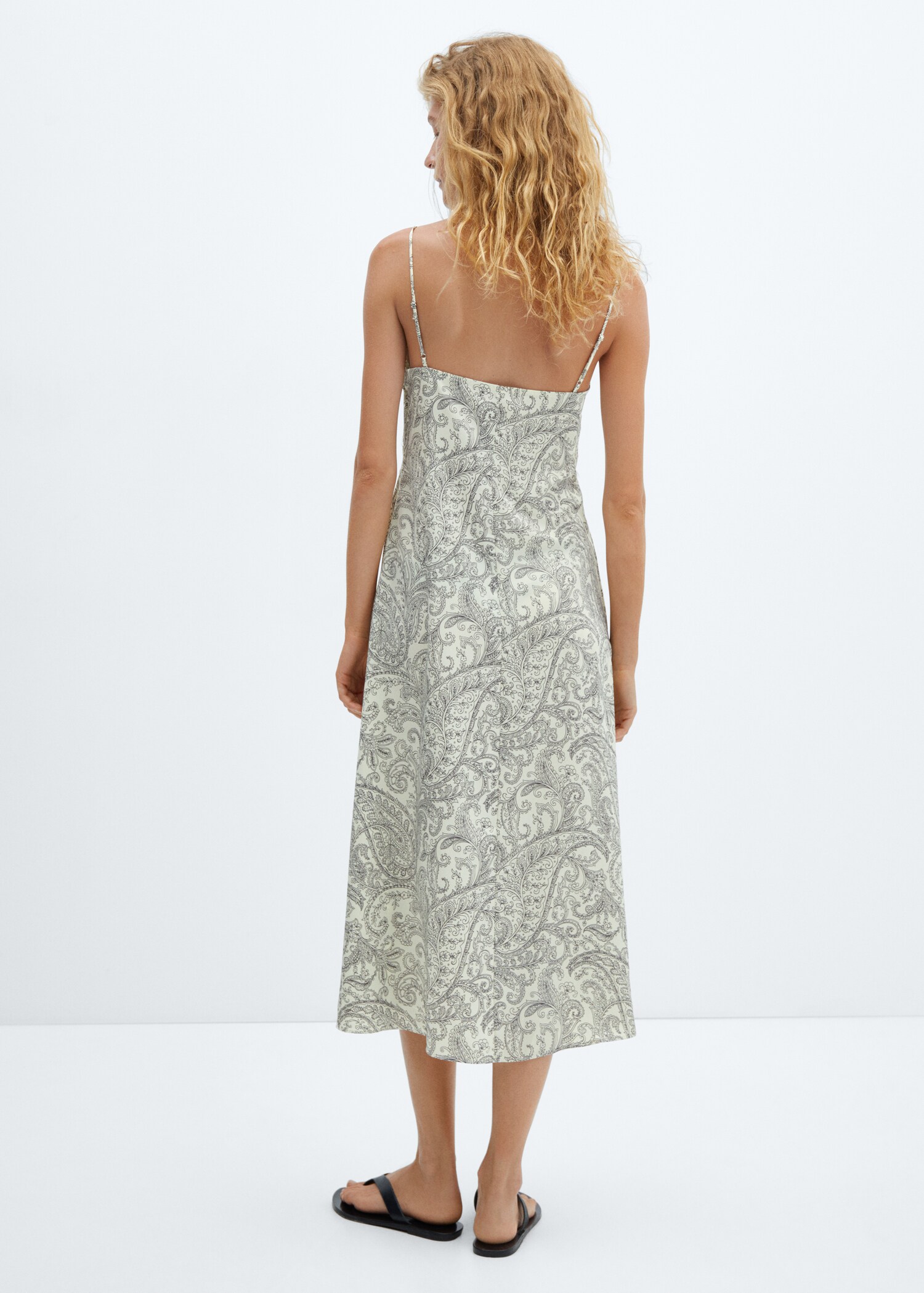 Paisley-print slip dress - Reverse of the article