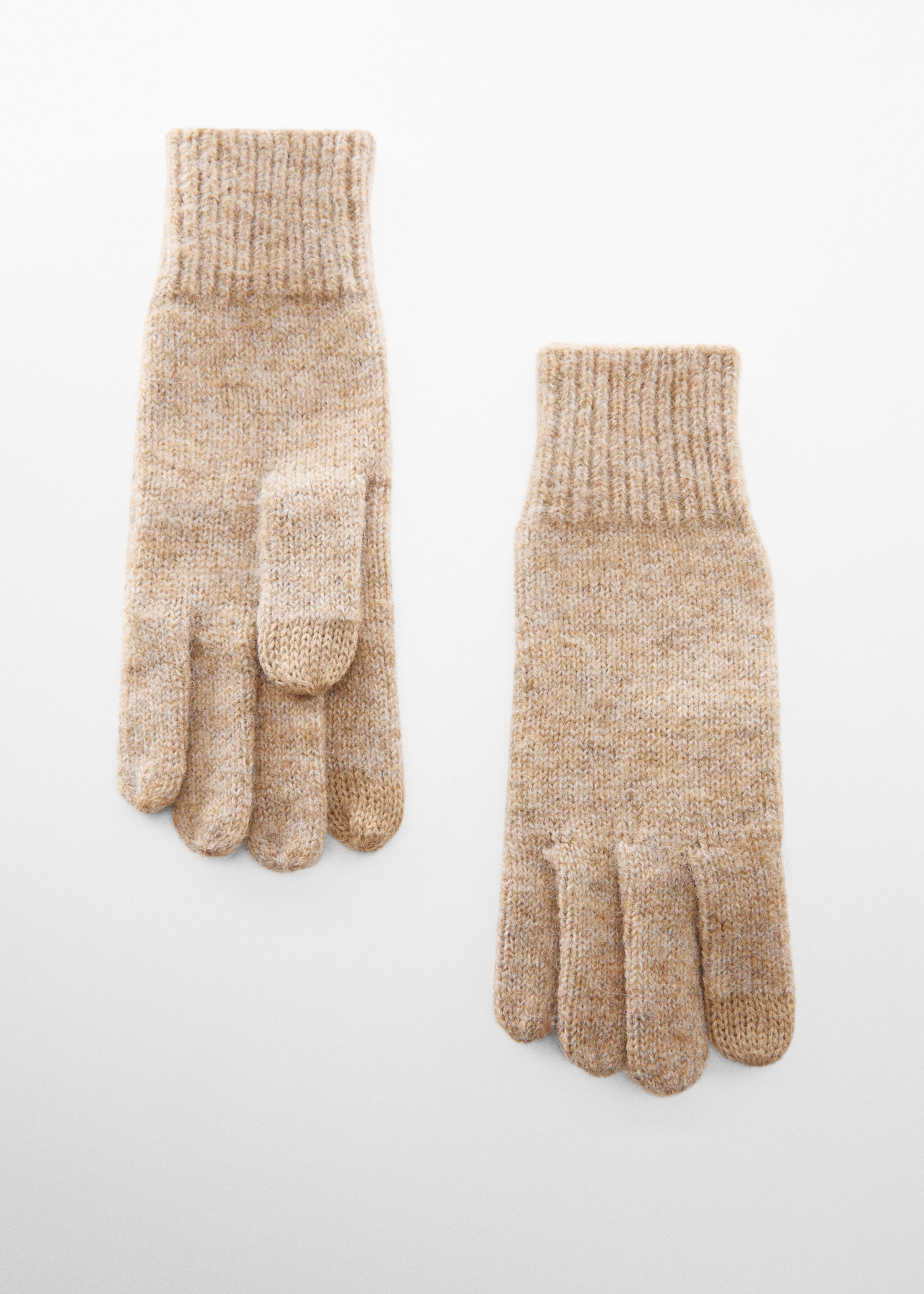 Ribbed knit gloves - Article without model