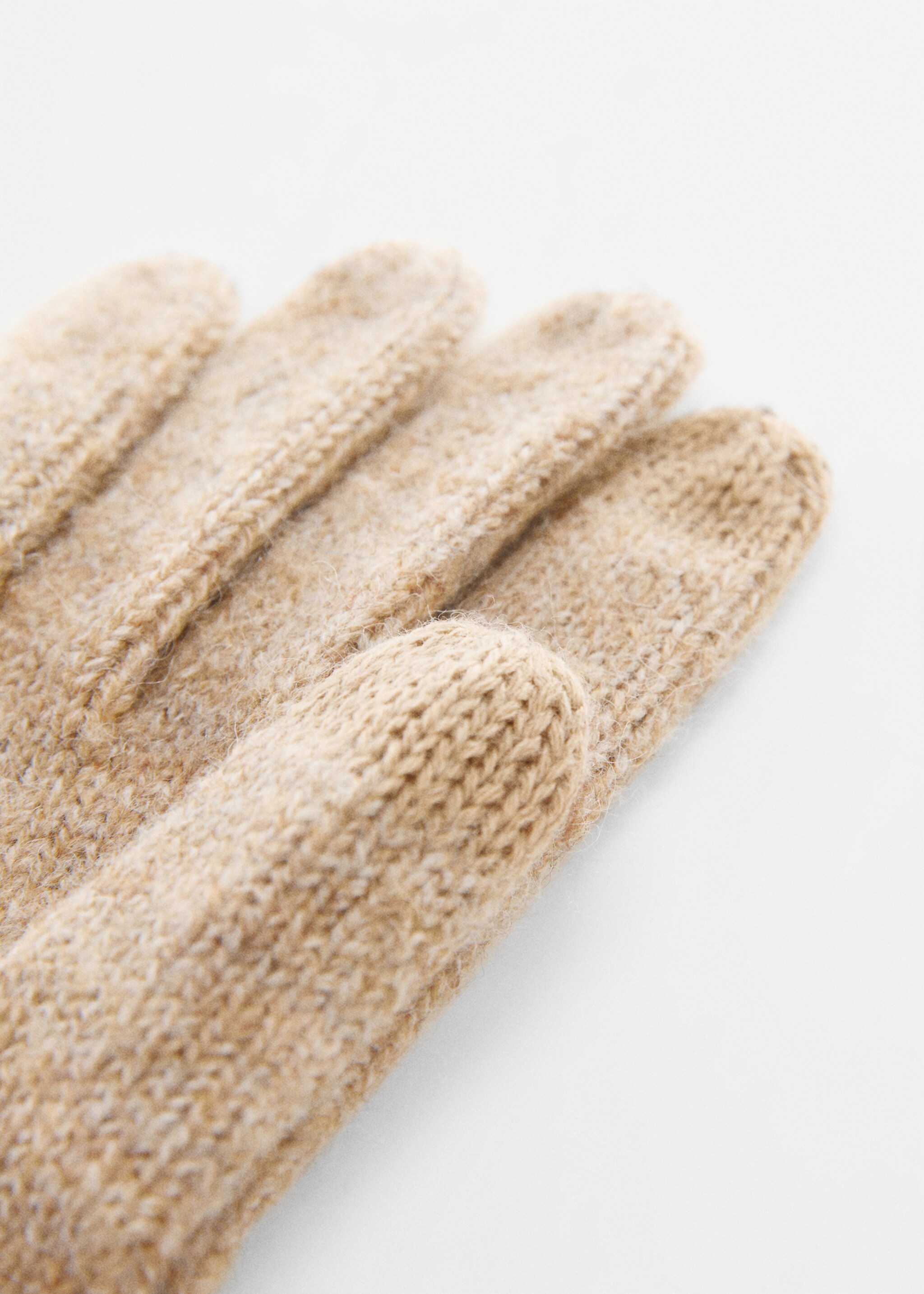Ribbed knit gloves - Details of the article 1