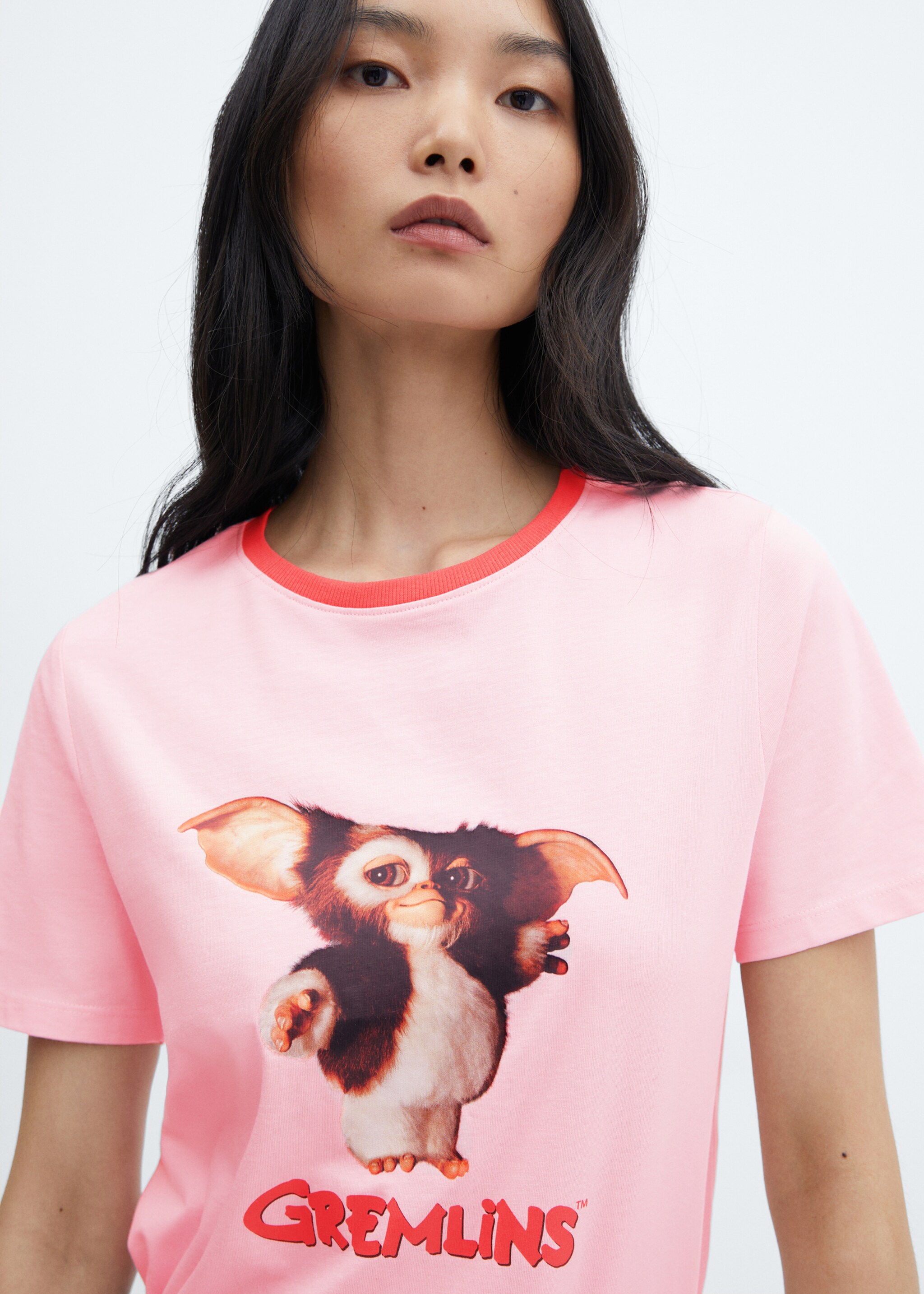 Gremlins T-shirt - Details of the article 1, Pink. Ref: 57047745-00.