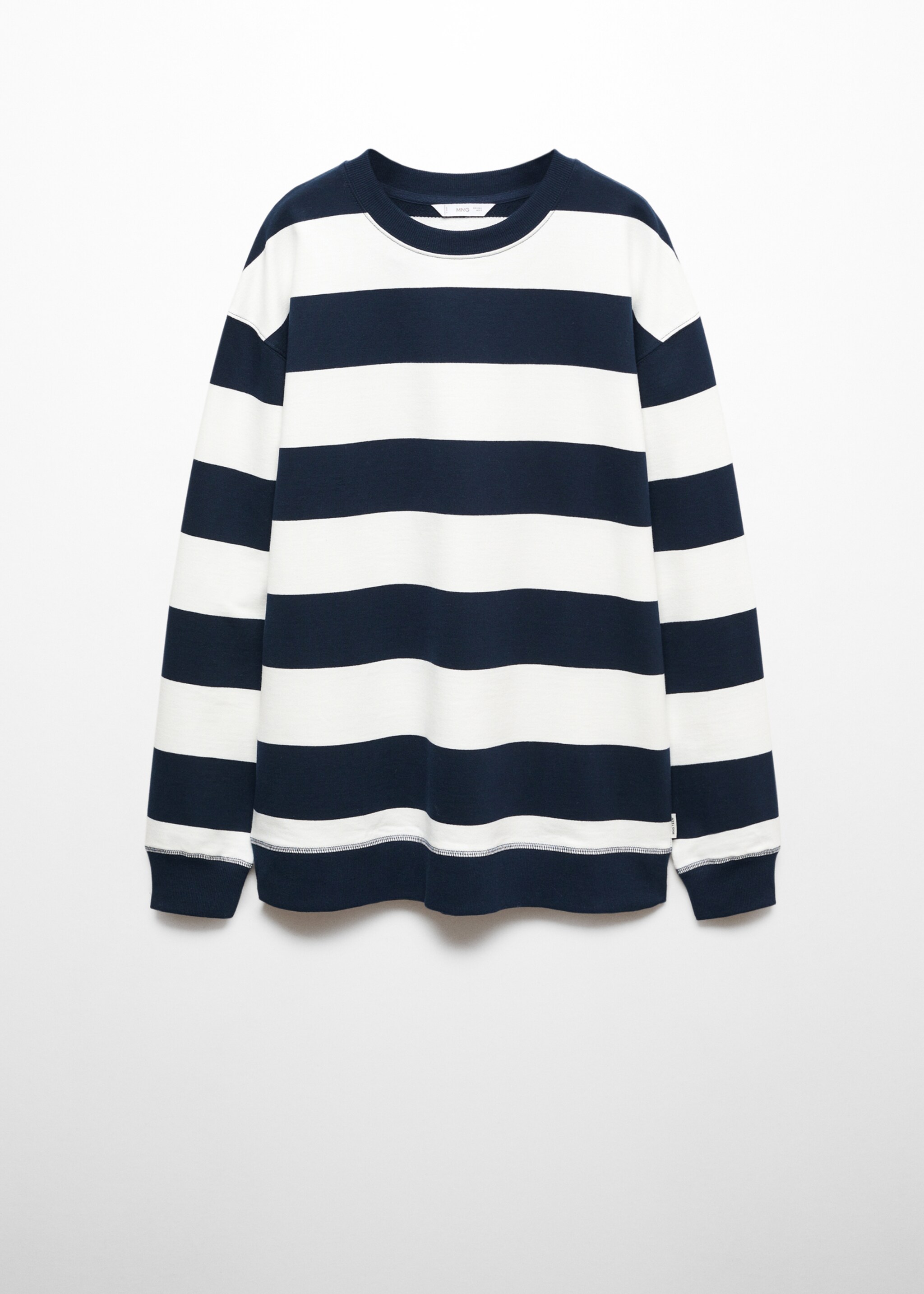 Striped cotton-blend sweatshirt - Article without model