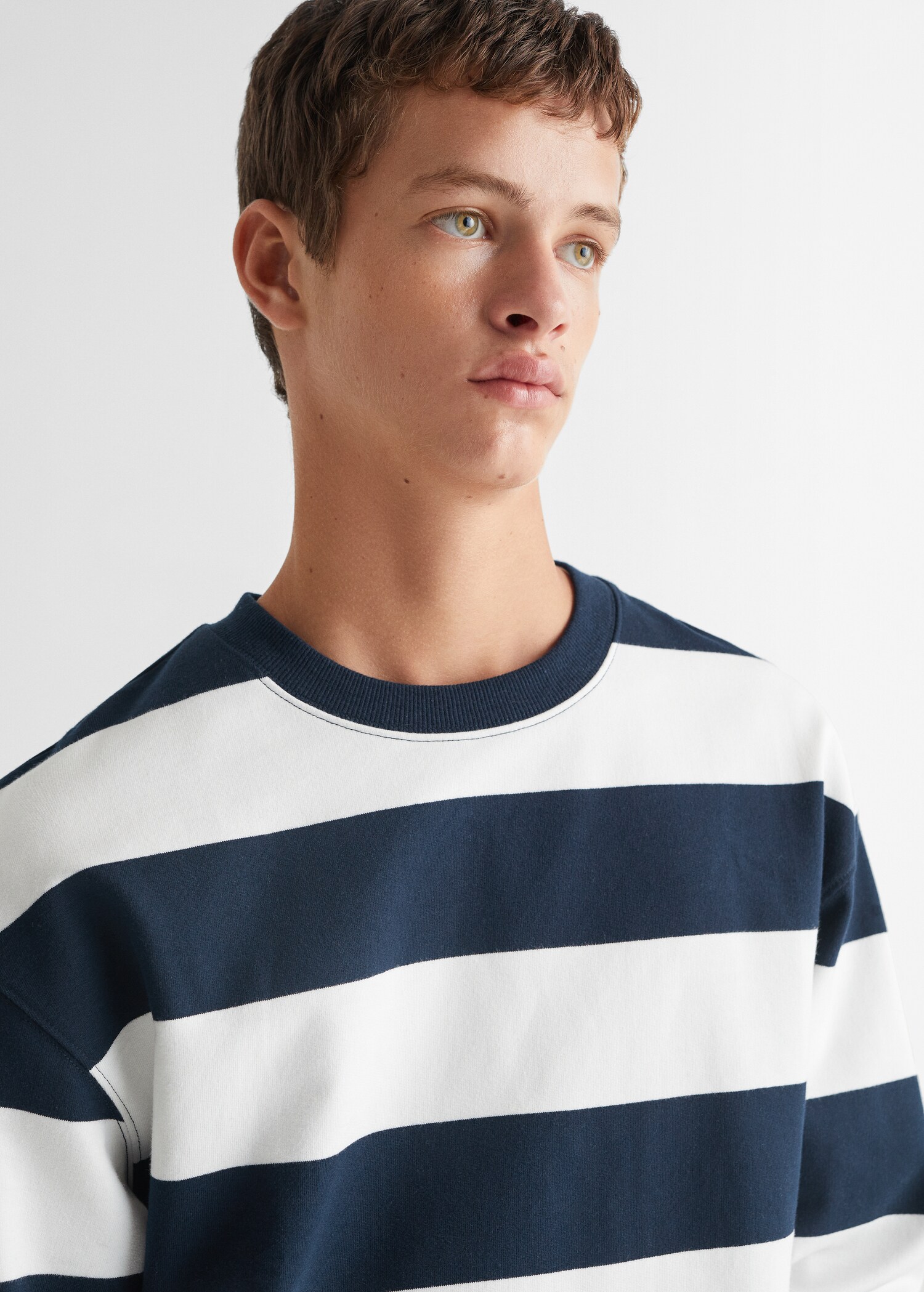 Gestreiftes Baumwoll-Sweatshirt - Detail des Artikels 1