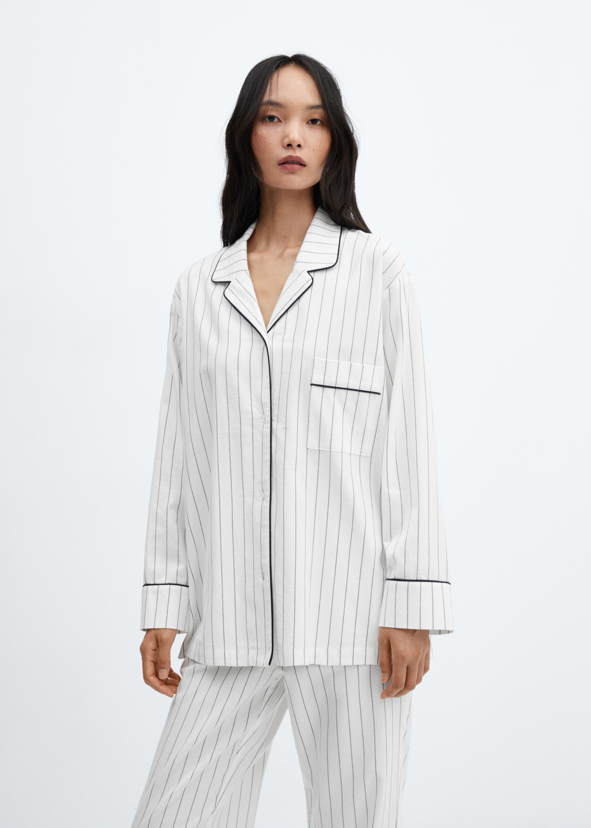Striped pyjama shirt - Medium plane