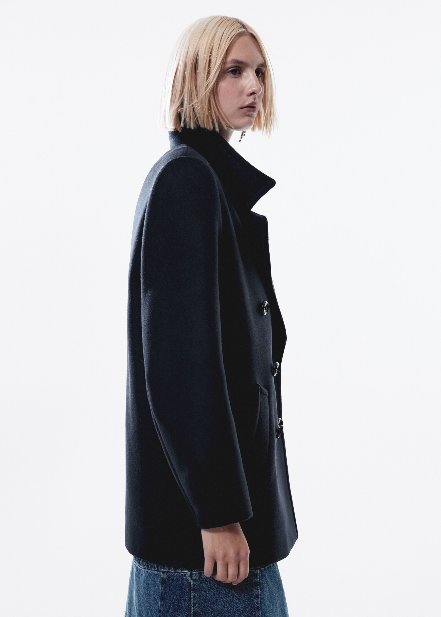 Double-breasted wool coat - Details of the article 4