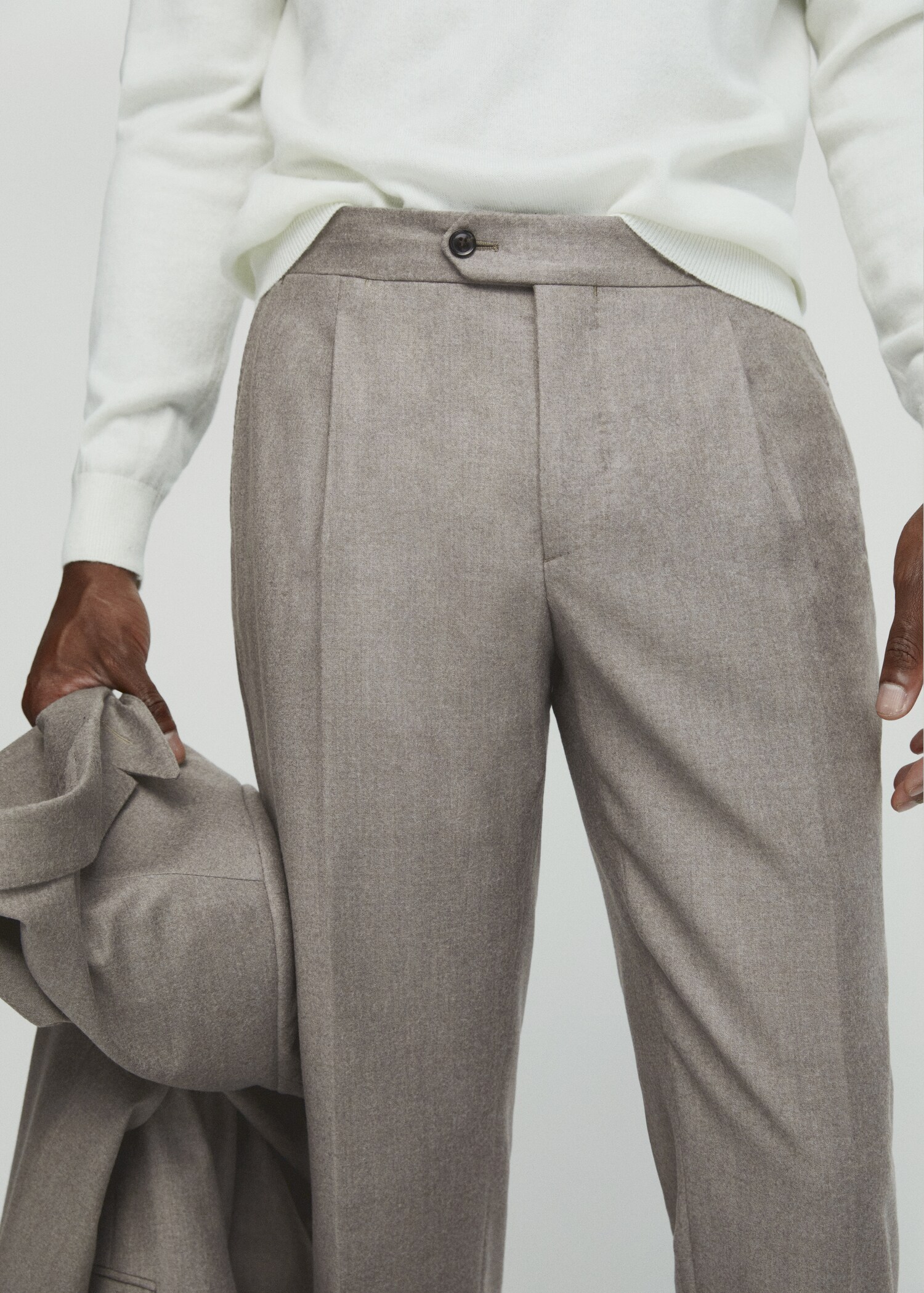 Virgin wool suit trousers - Details of the article 1