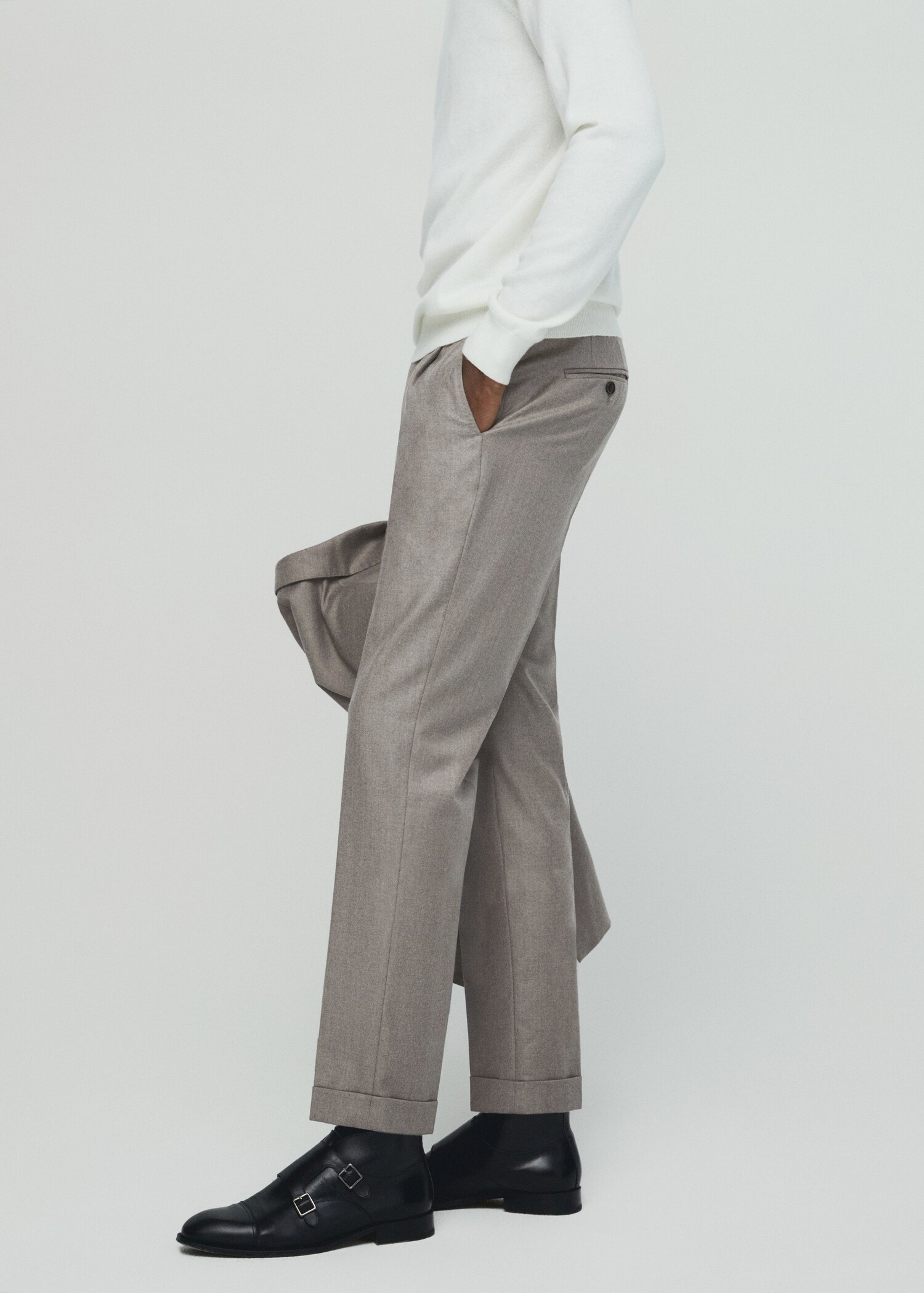 Virgin wool suit trousers - Details of the article 2