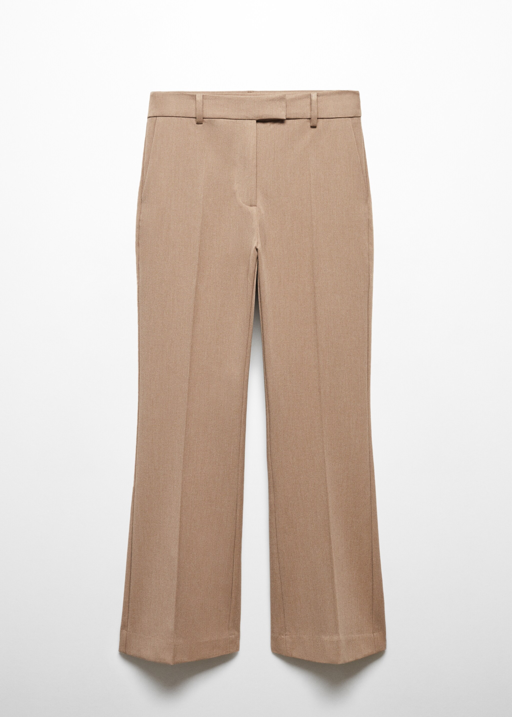 Cropped flared trousers - Article without model, Medium Brown. Ref: 57048267-00.