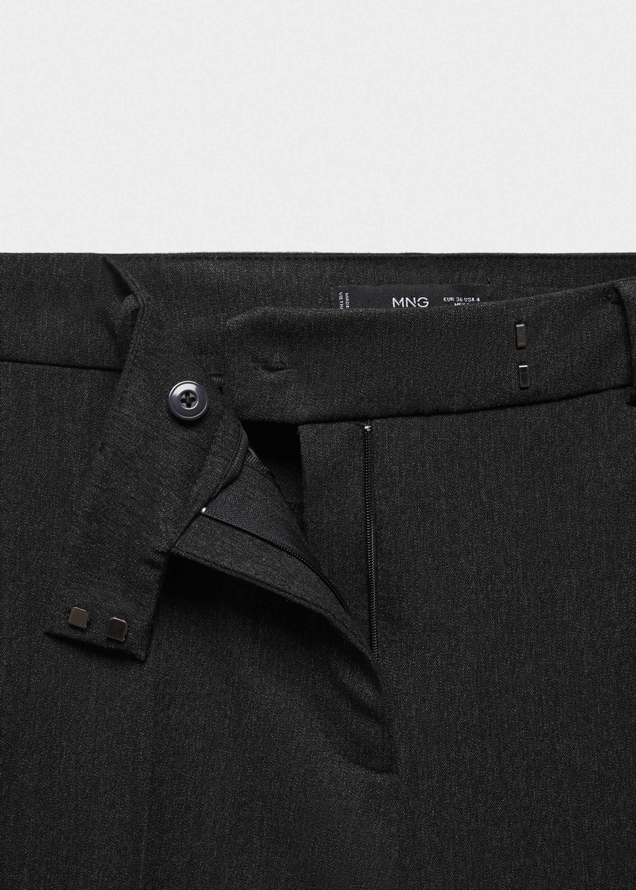 Cropped flared trousers - Details of the article 8, Grey. Ref: 57048267-00.