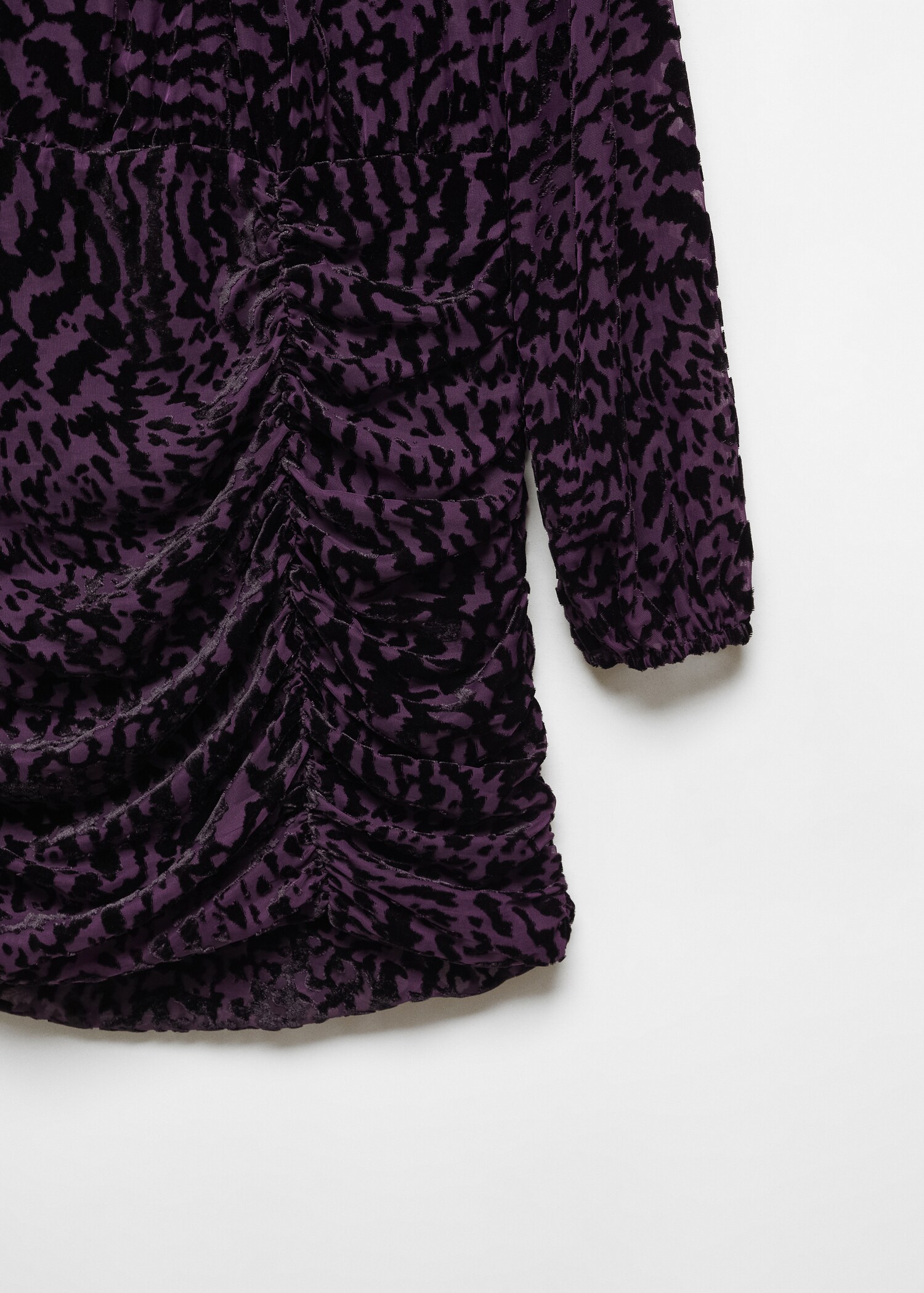 Animal-print velvet dress - Details of the article 8