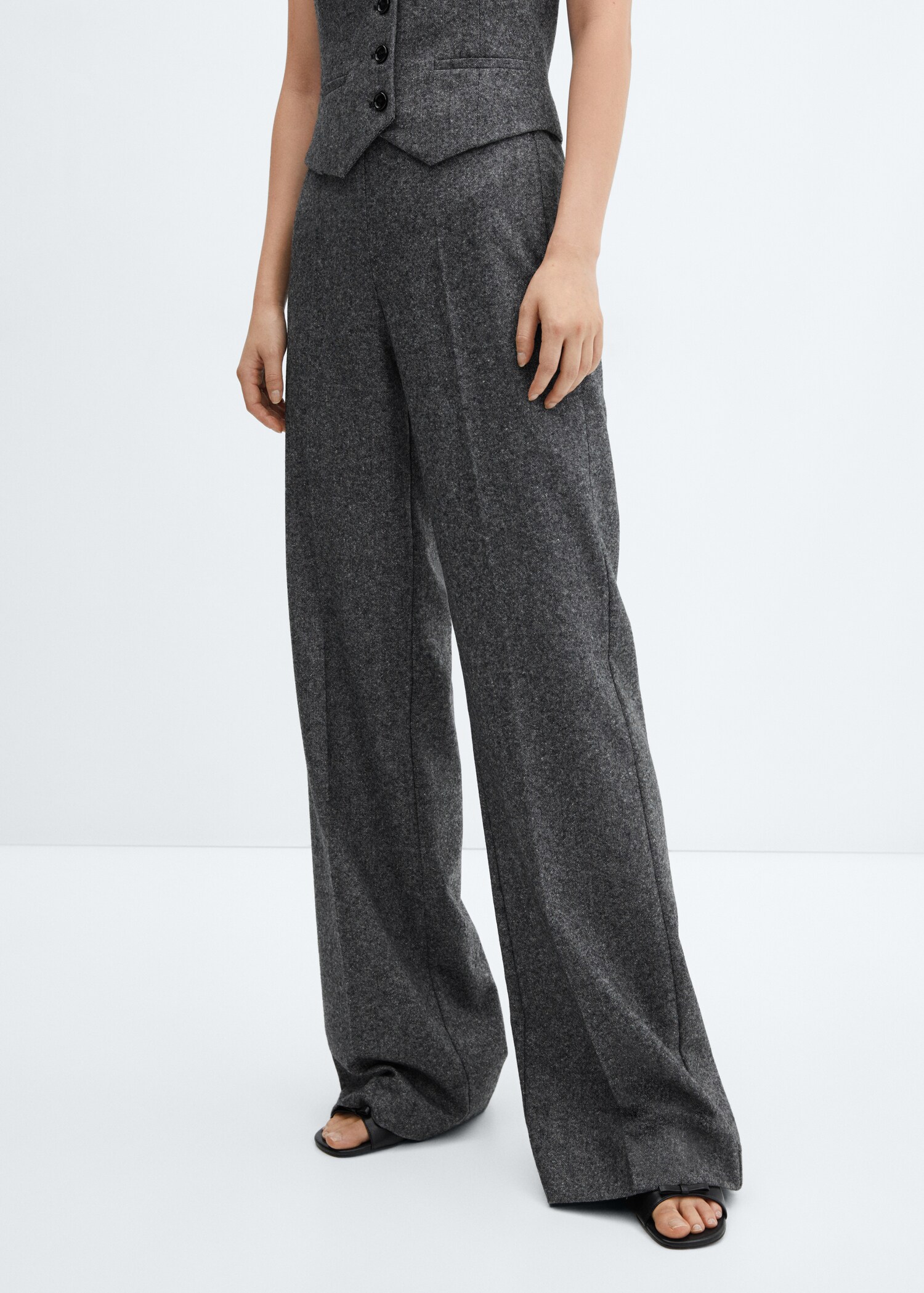Wool suit trousers - Medium plane
