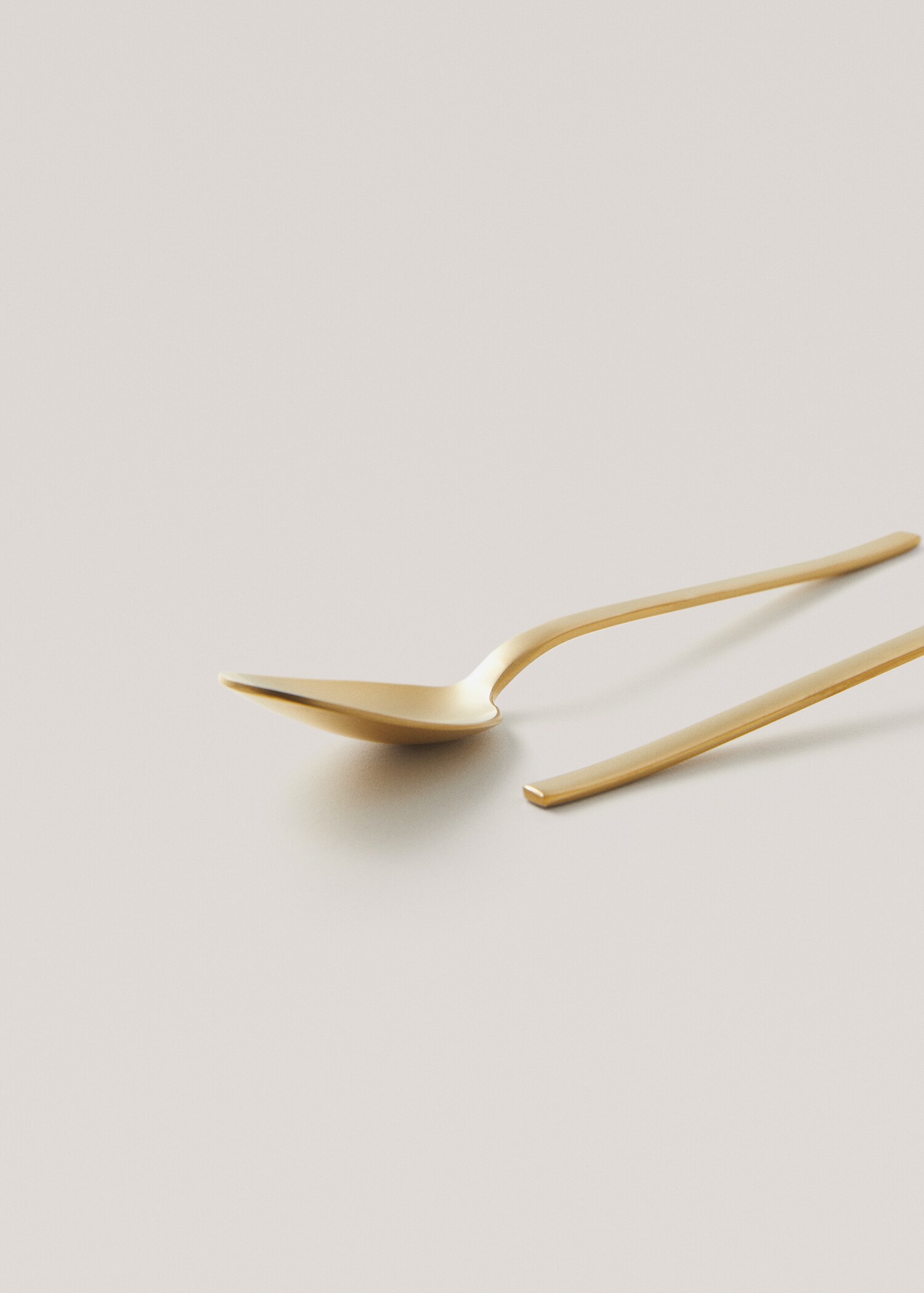 Pack of 4 100% steel gold dessert spoons - Details of the article 1
