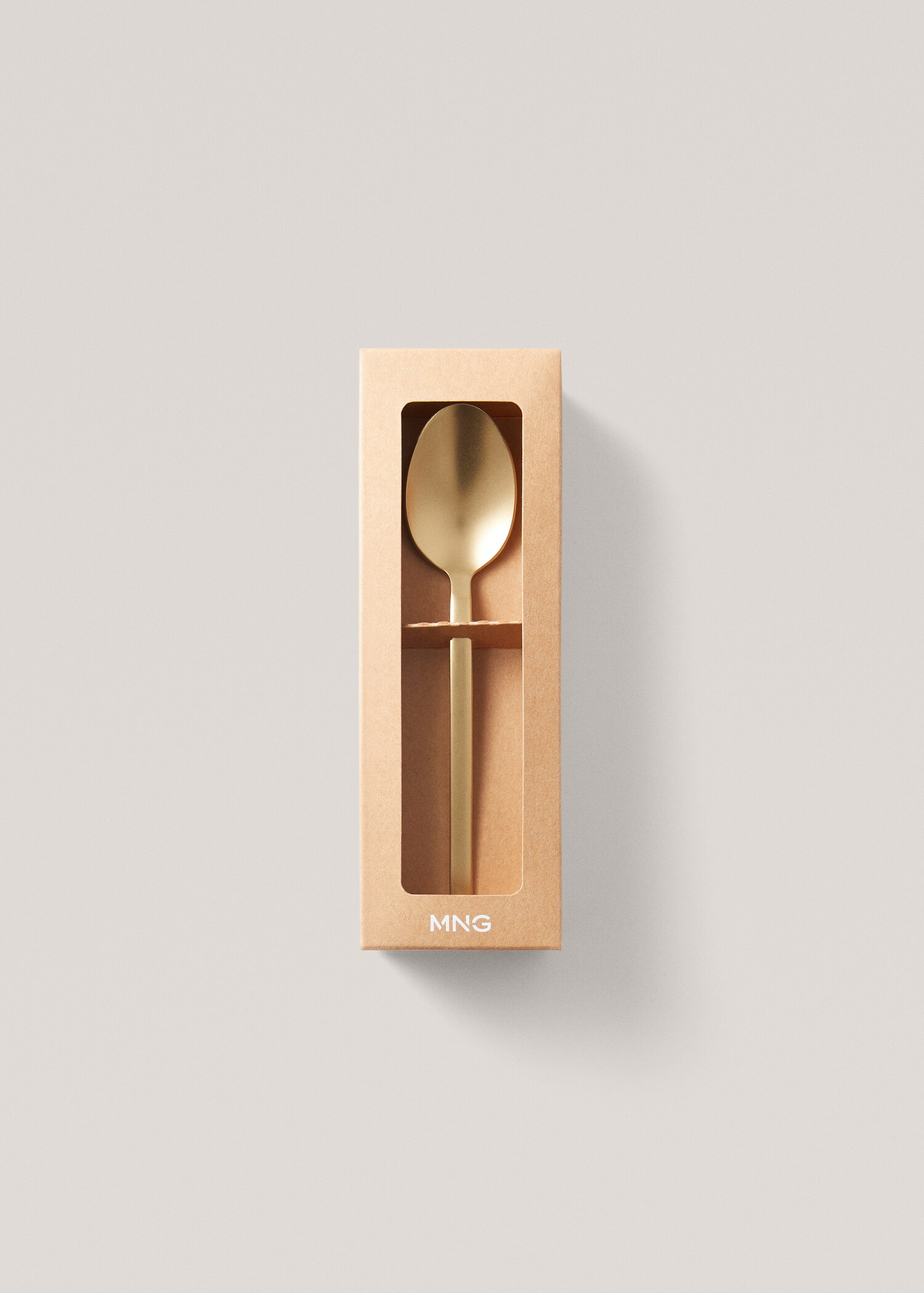 Pack of 4 100% steel gold dessert spoons - Details of the article 2