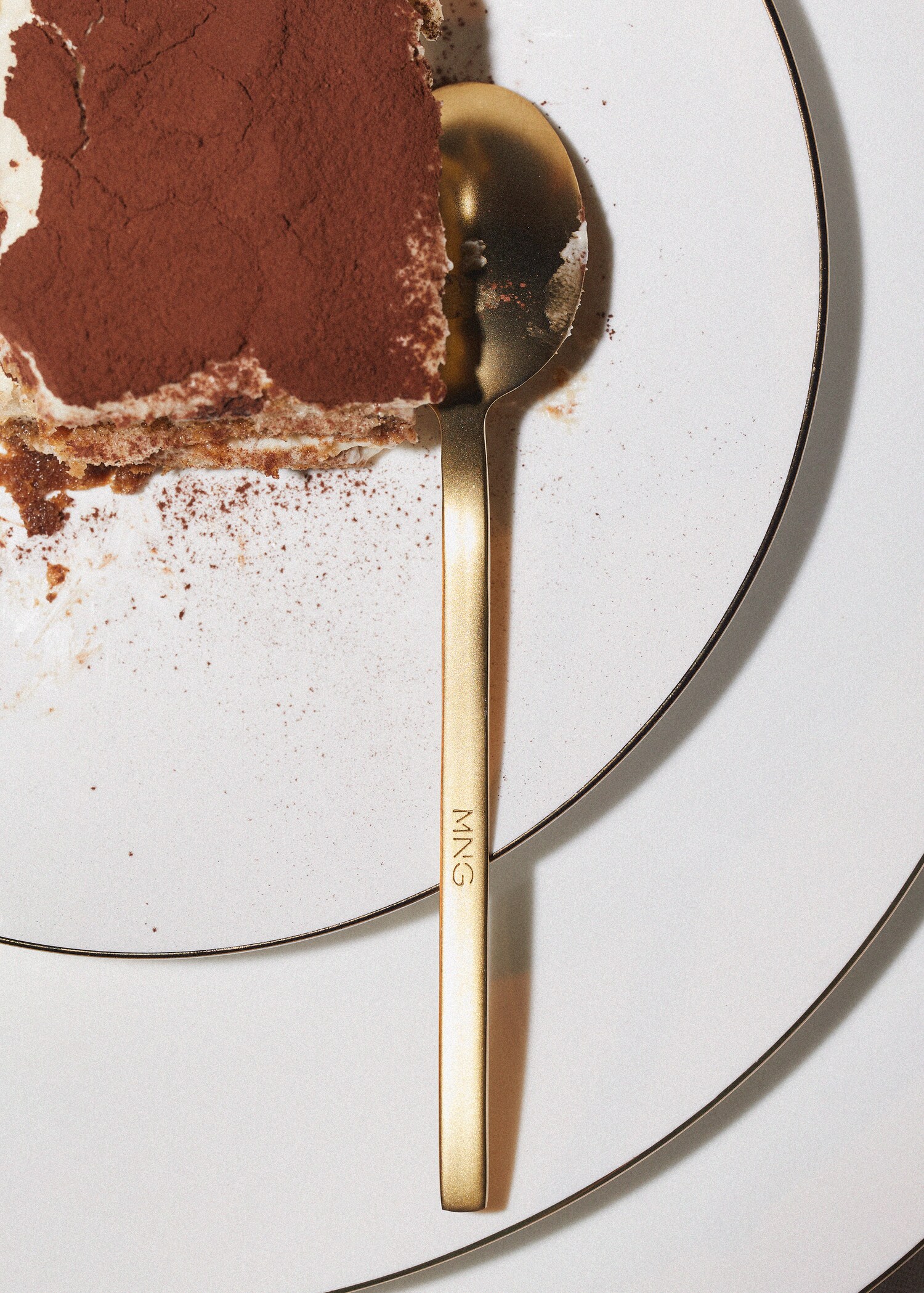 Pack of 4 100% steel gold dessert spoons - Details of the article 7