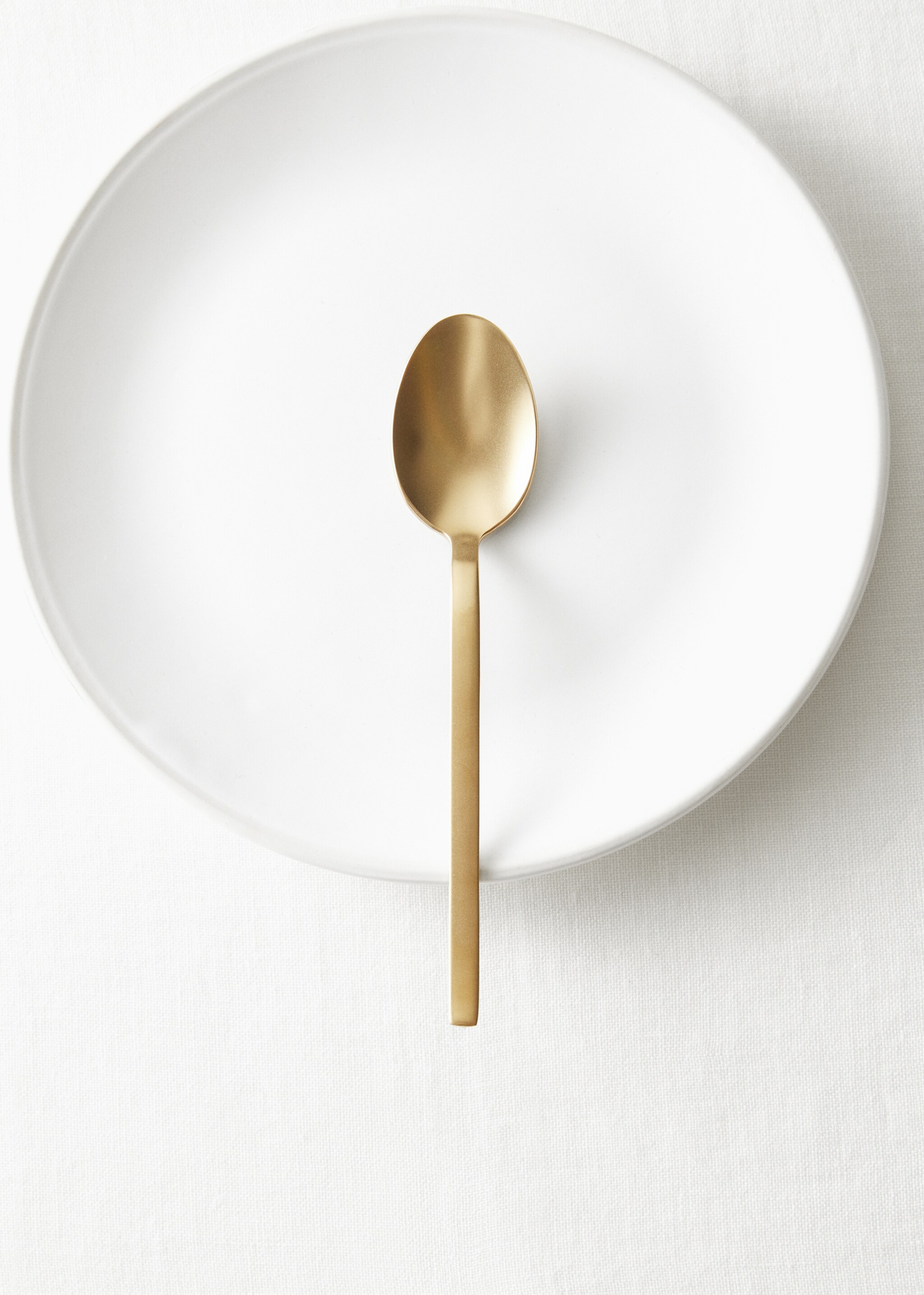 Pack of 4 100% steel gold dessert spoons - Details of the article 8
