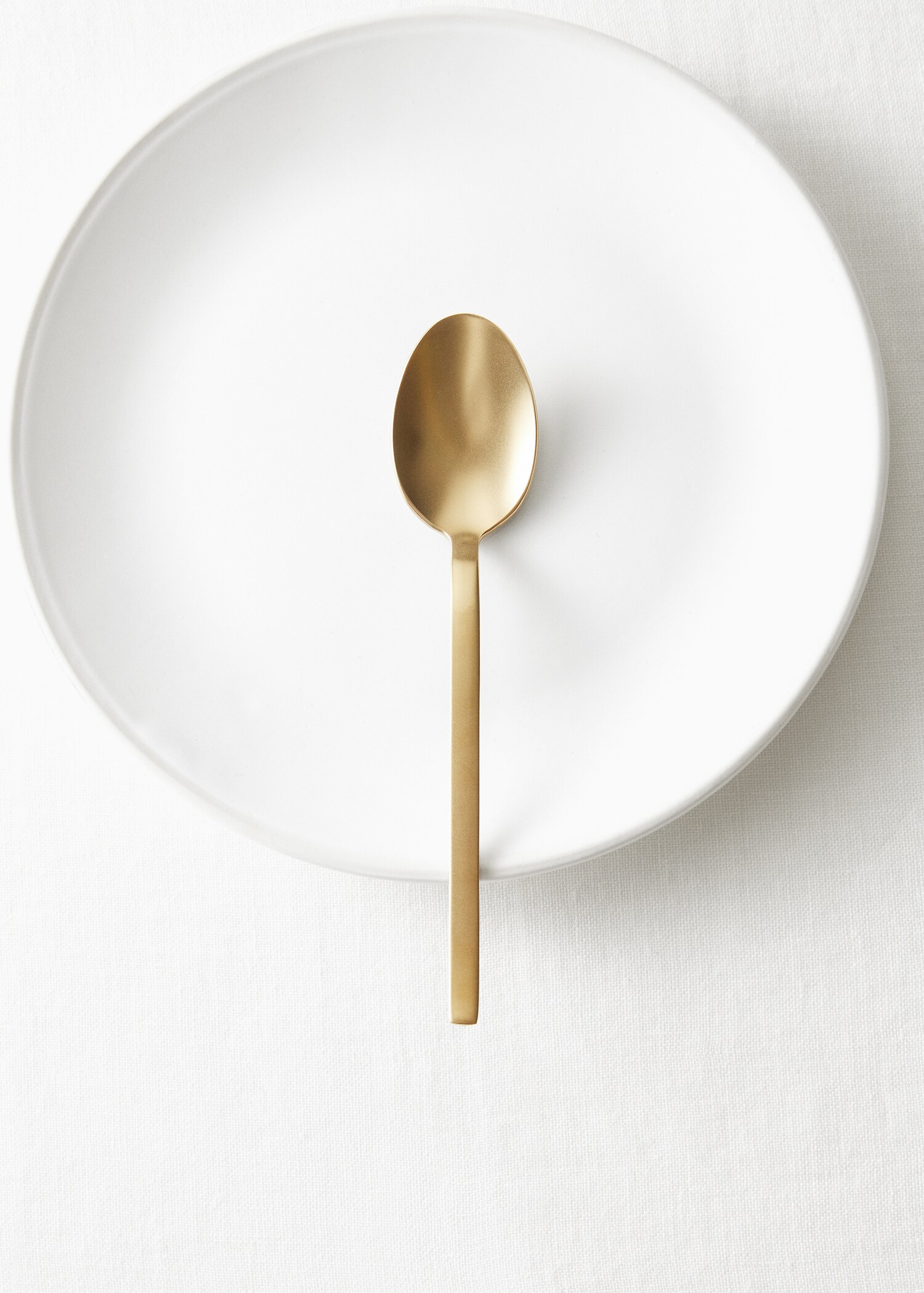 Pack of 4 100% steel gold dessert spoons - Details of the article 8
