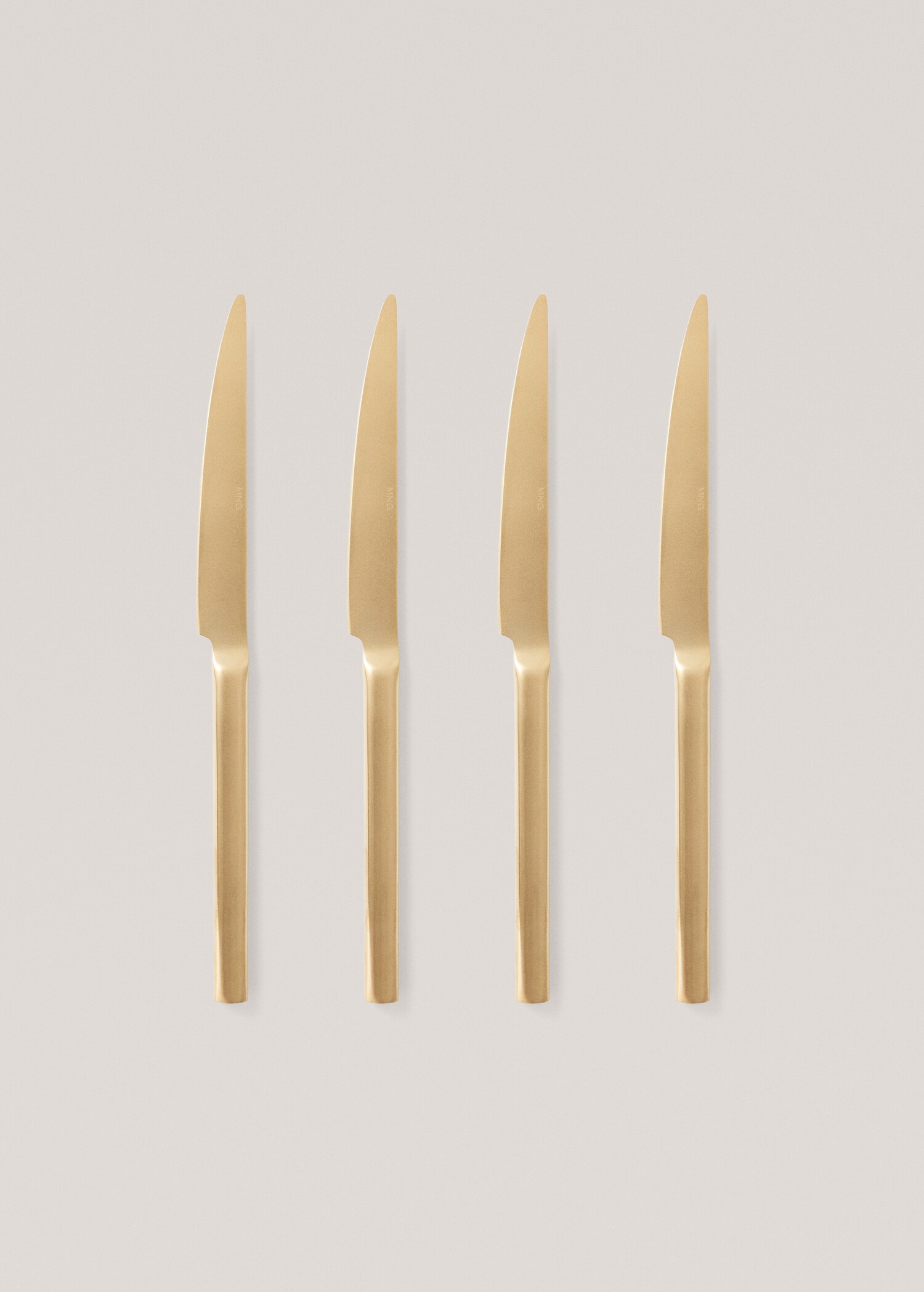 4-pack of 100% steel gold knives - Article without model
