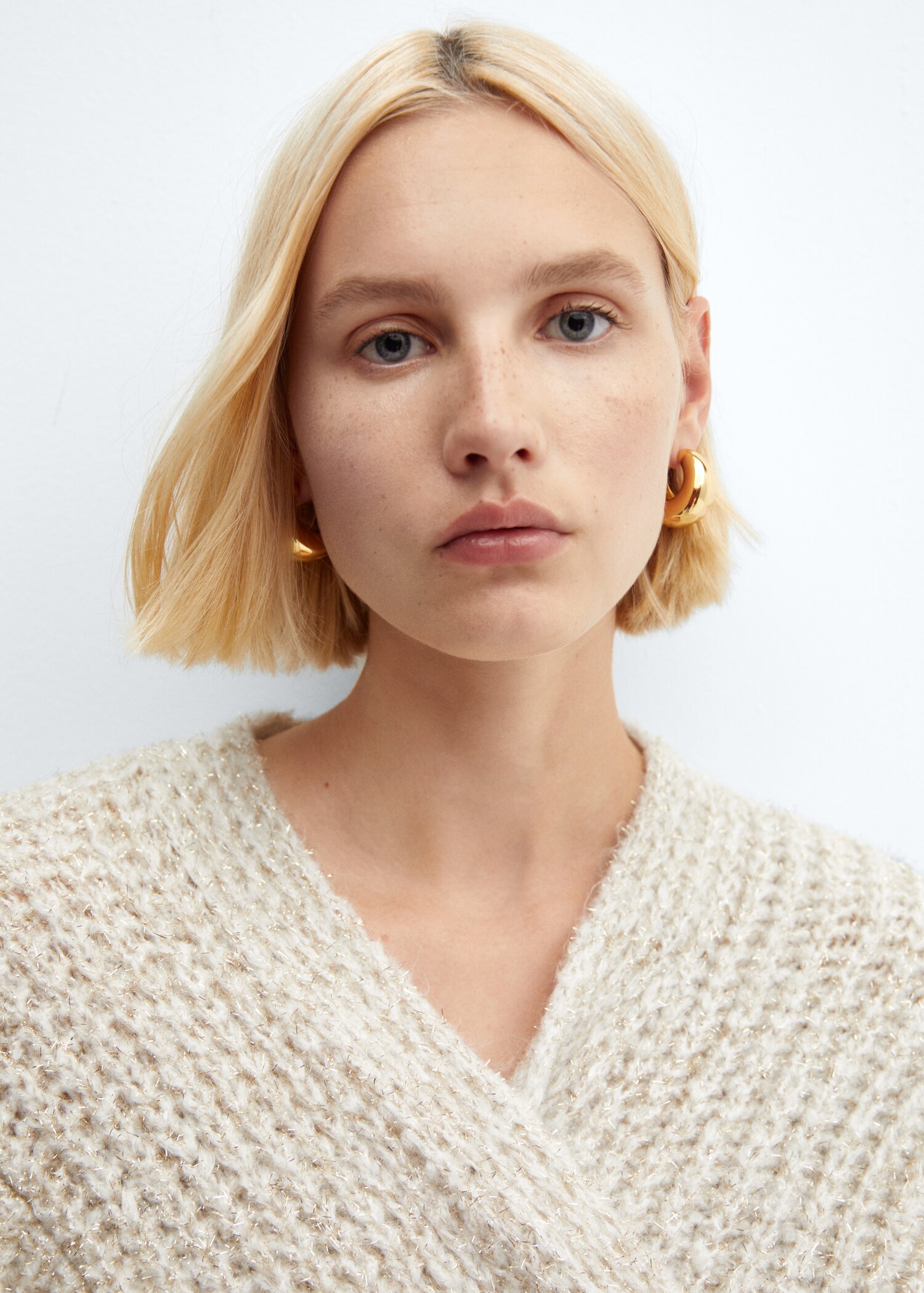 Grofgebreid lurex vest - Detail van het artikel 1