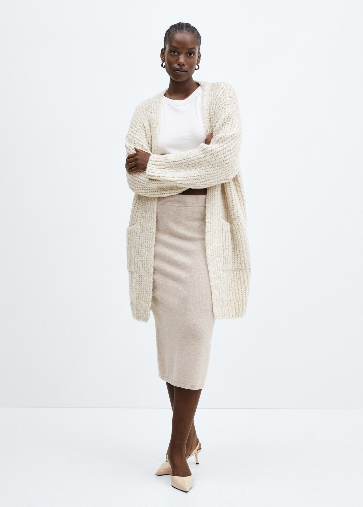 Grofgebreid lurex vest - Detail van het artikel 3