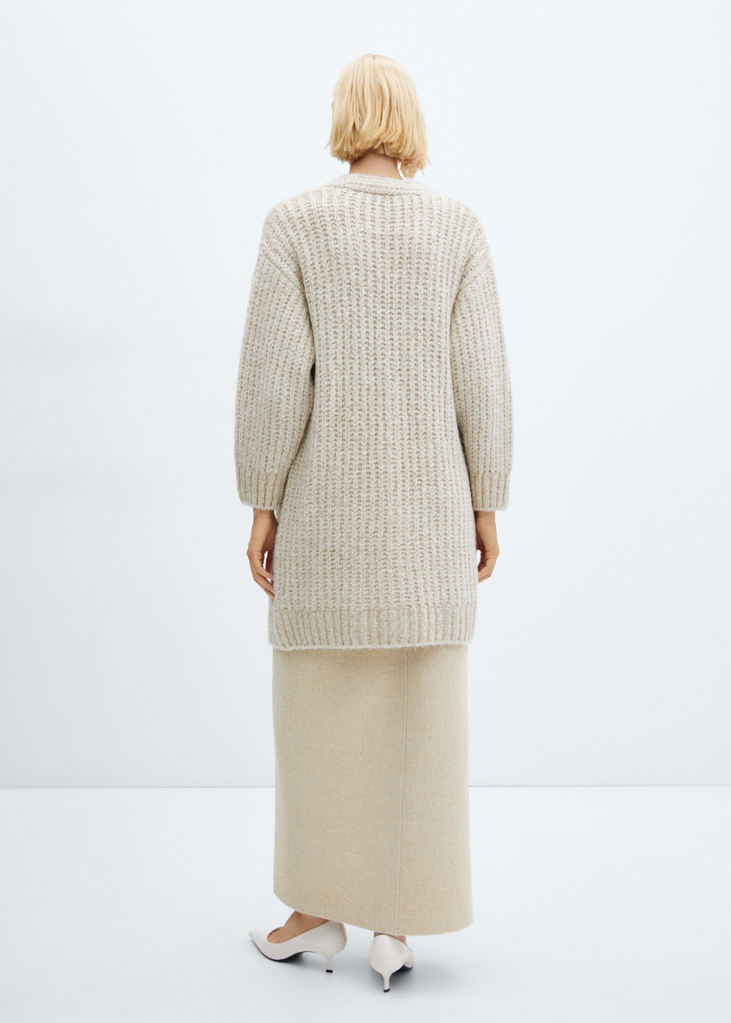Grofgebreid lurex vest - Achterkant van het artikel