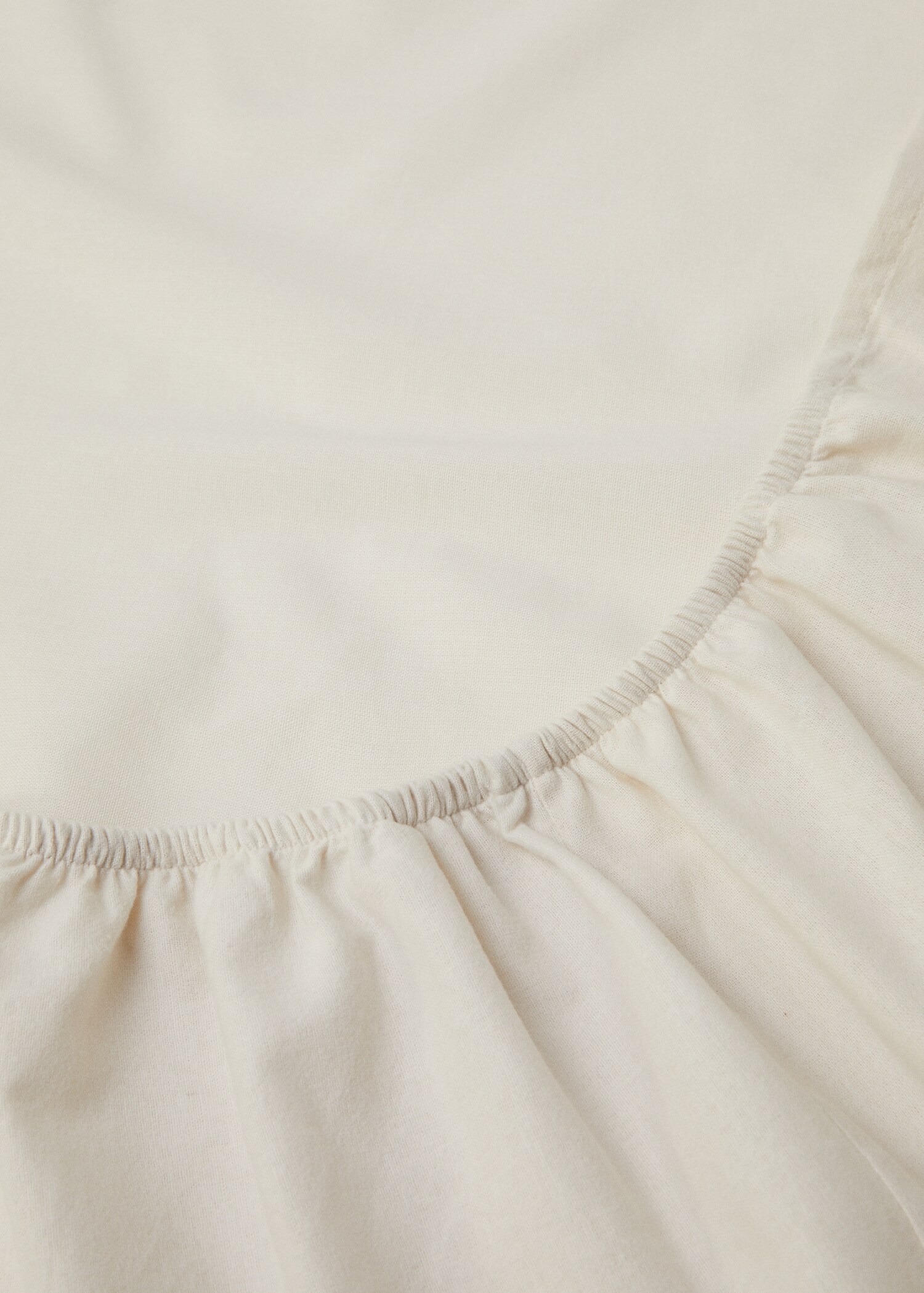 Plain flannel fitted sheet 150cm - Medium plane