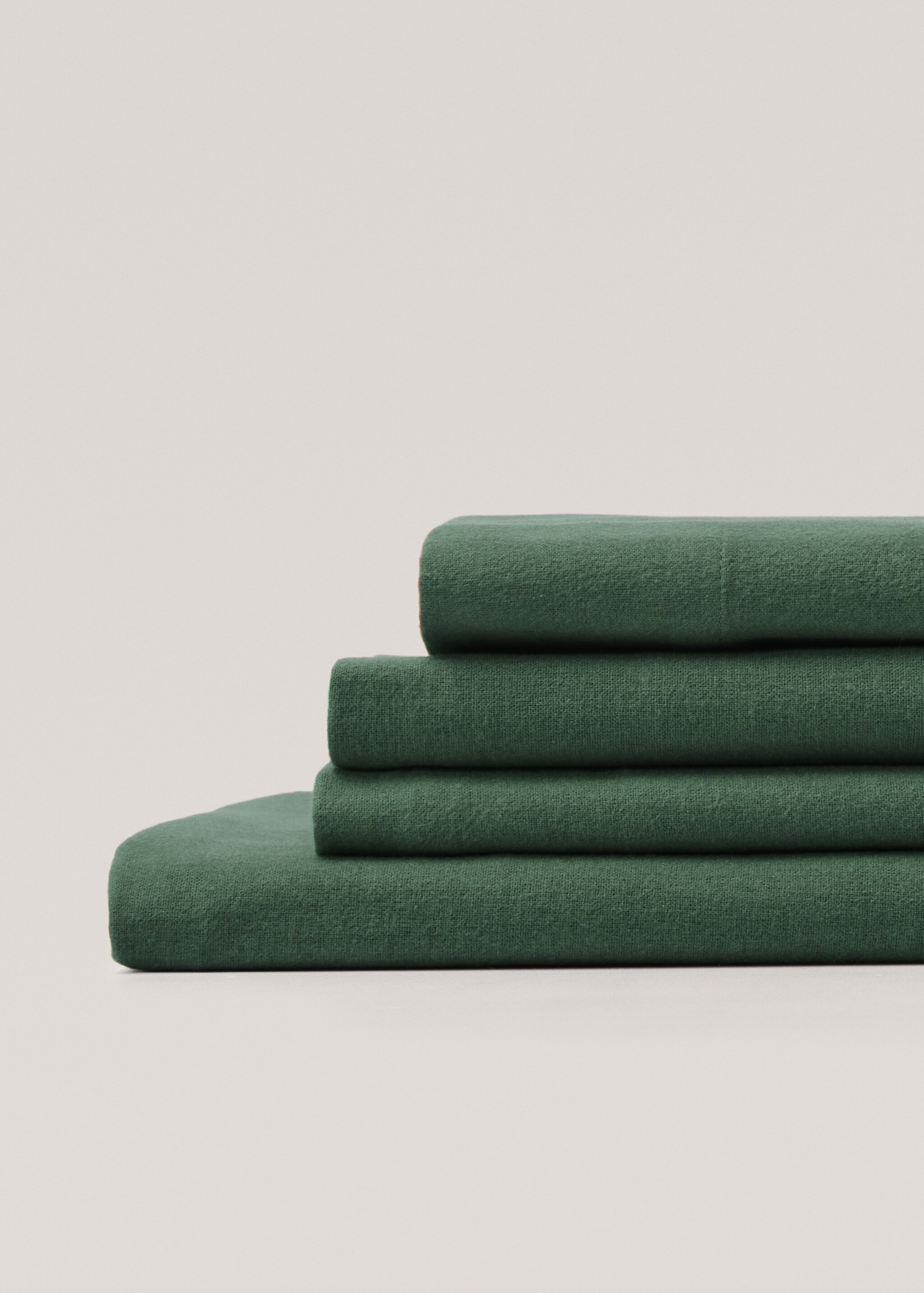 Plain flannel fitted sheet 150cm - Details of the article 2