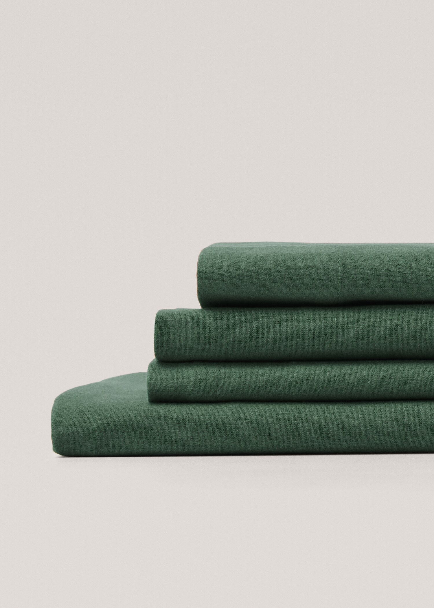 Plain flannel fitted sheet 150cm - Details of the article 2