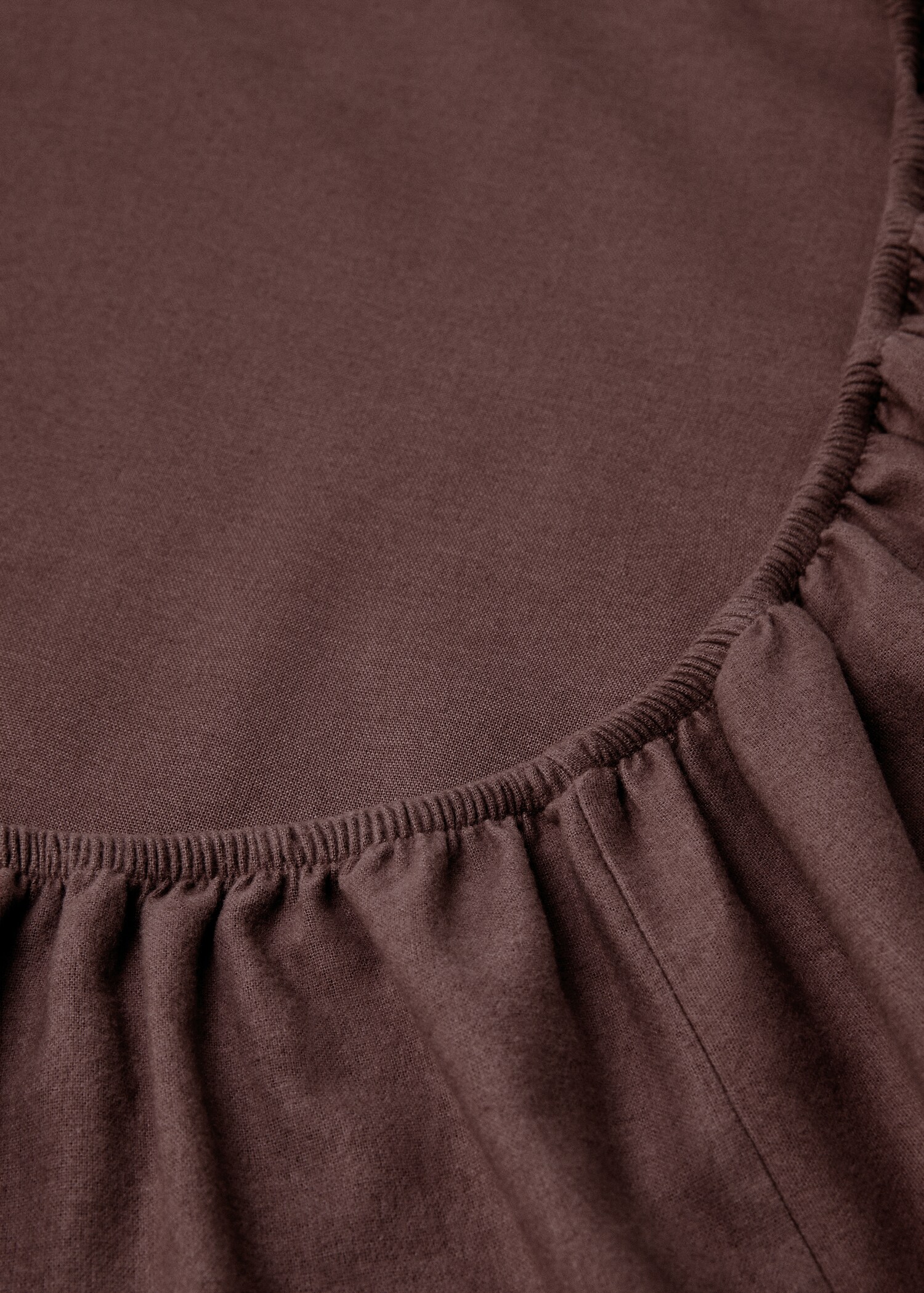 Plain flannel fitted sheet 150cm - Medium plane
