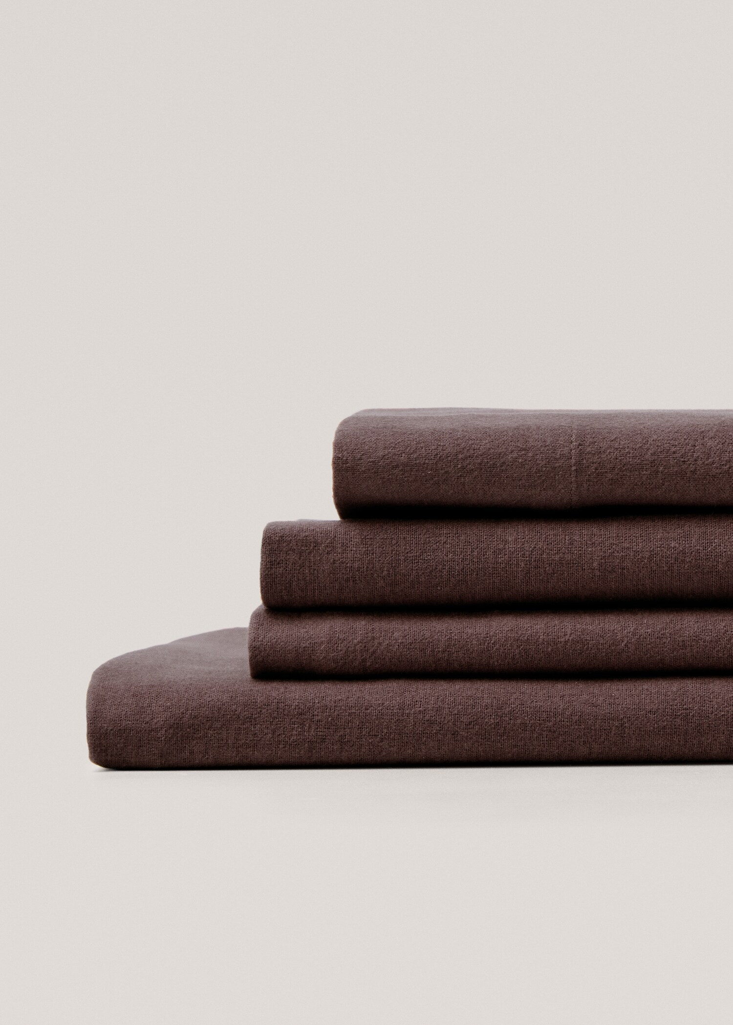 Plain flannel fitted sheet 150cm - Details of the article 2