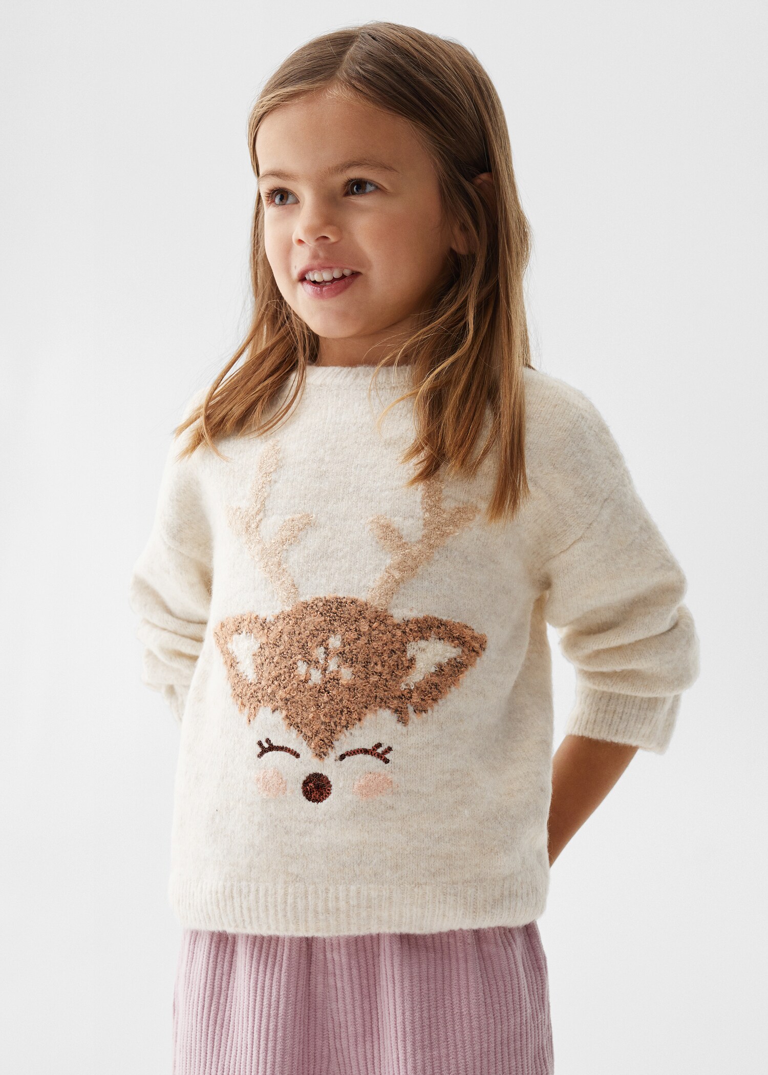 Gemusterter Strickpullover - Mittlere Ansicht