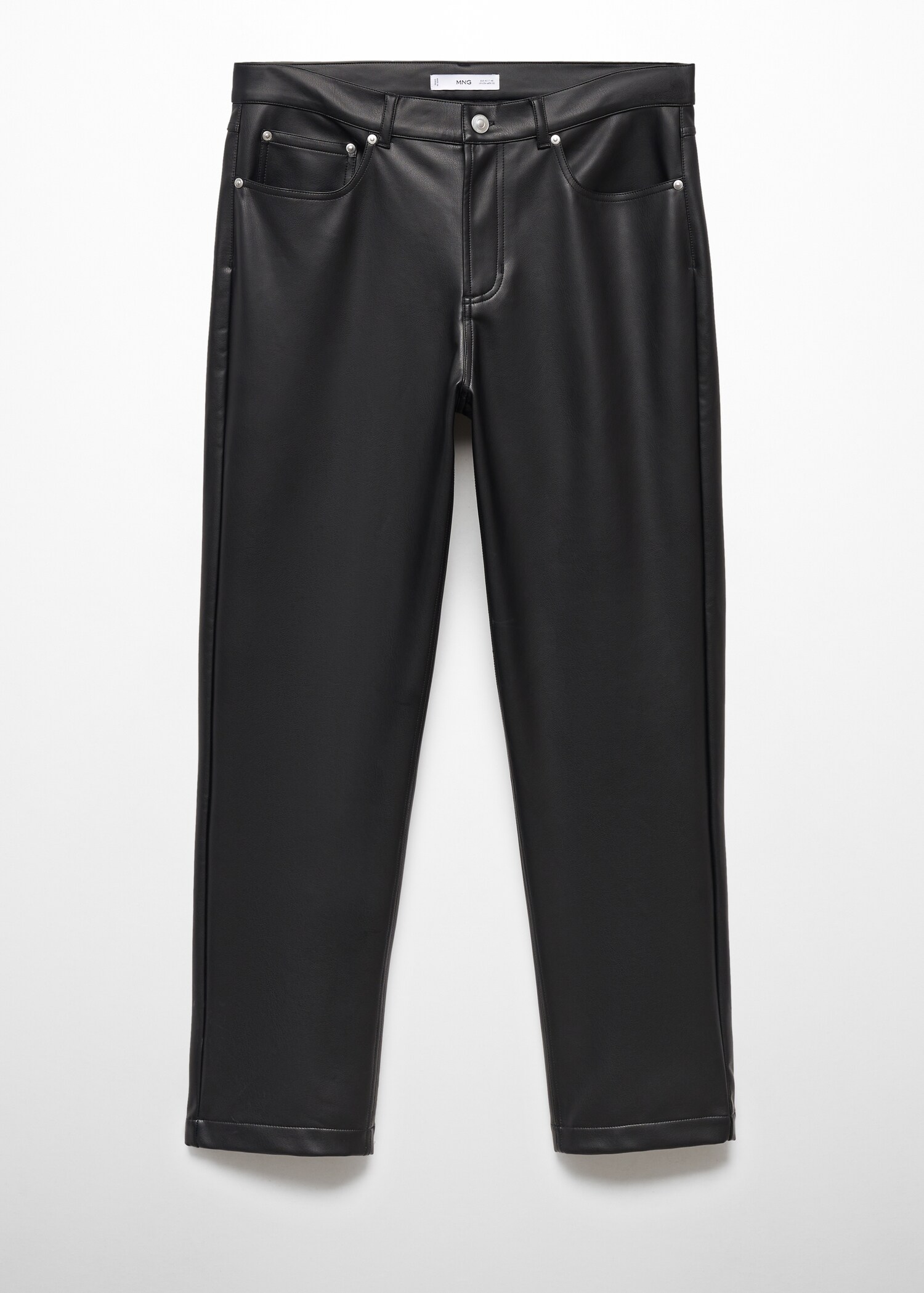 Παντελόνι slim fit δερμάτινη όψη - Προϊόν χωρίς μοντέλο