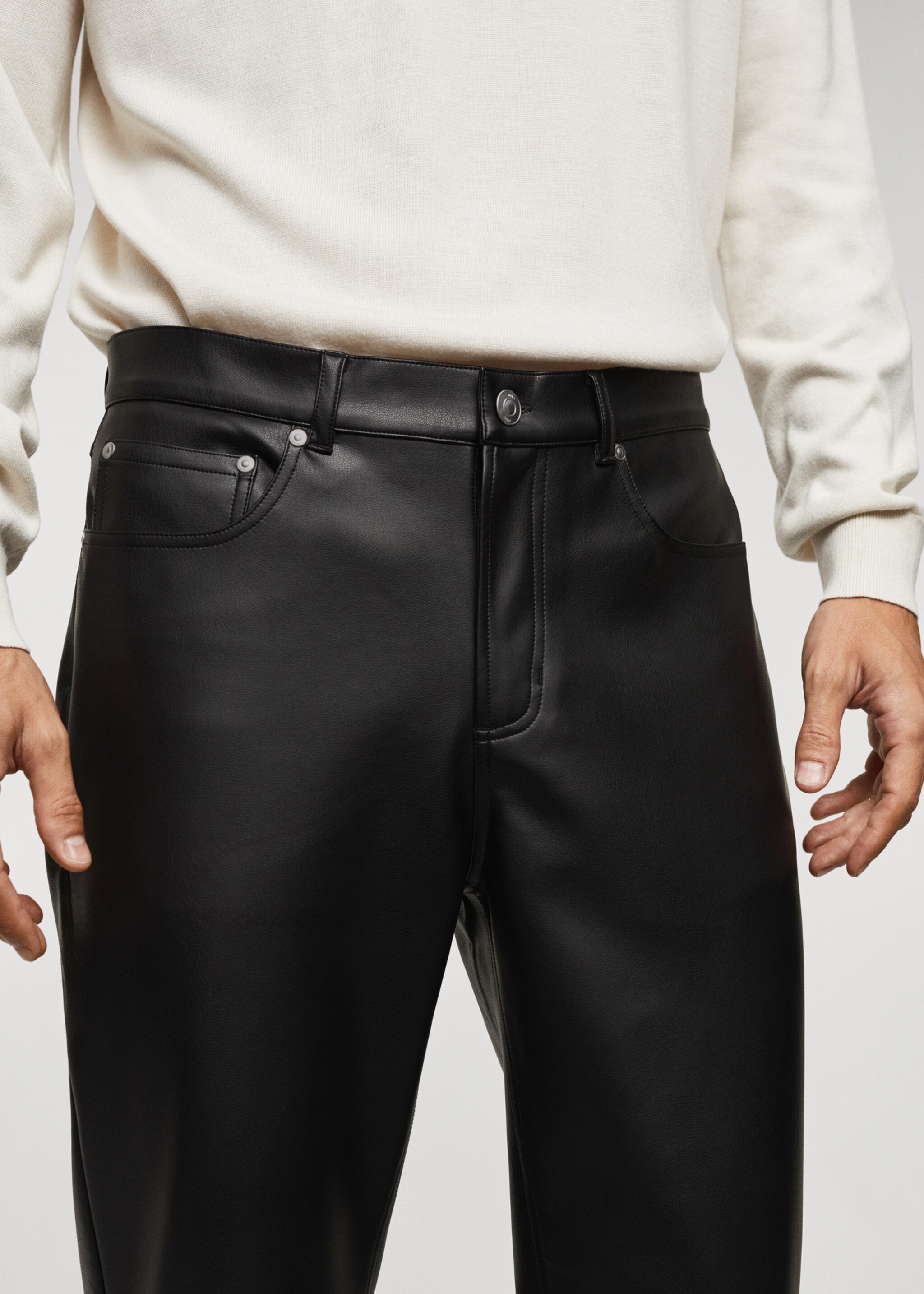 Pantalon slim-fit simili-cuir - Détail de l'article 1
