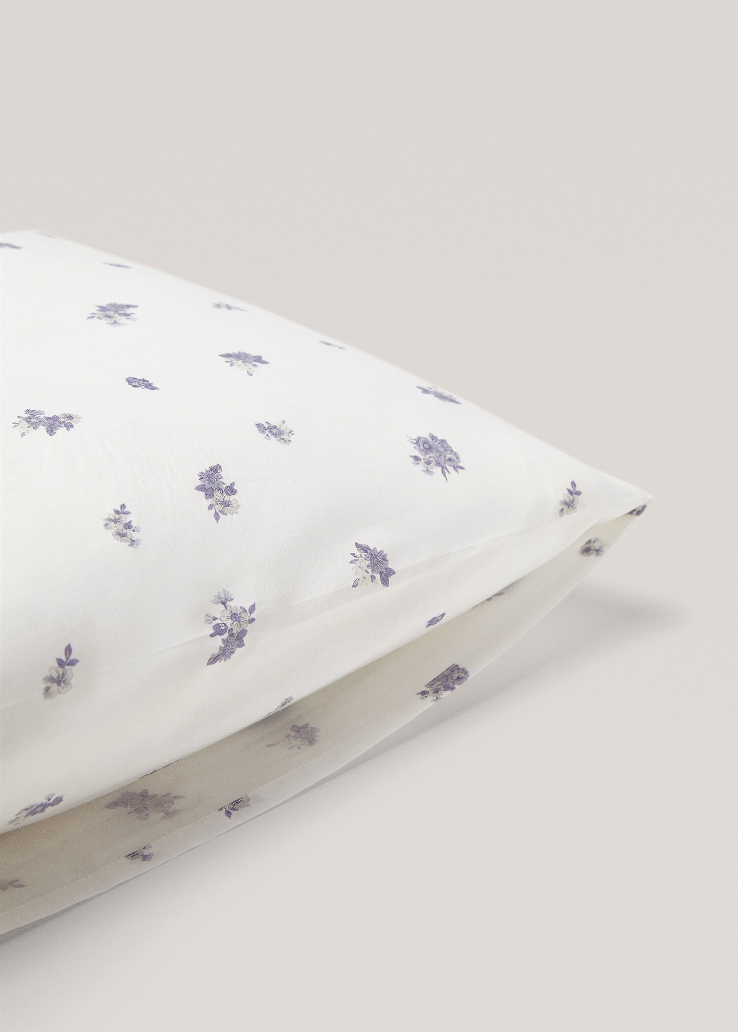 Floral-print pillowcase 60x60cm (Pack of 2) - Details of the article 3